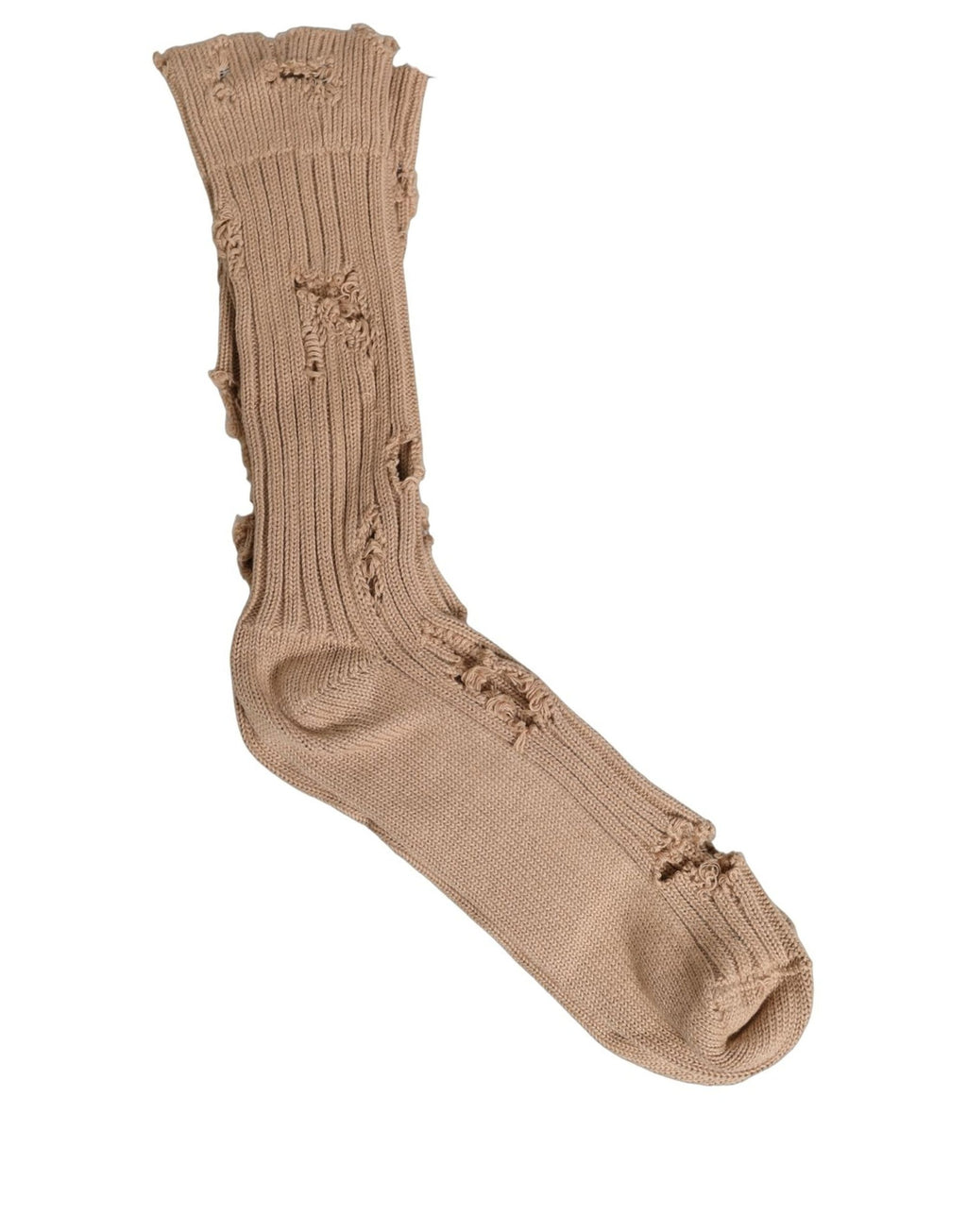 Chaussettes mi-mollet Dolce & Gabbana en coton beige effet usé