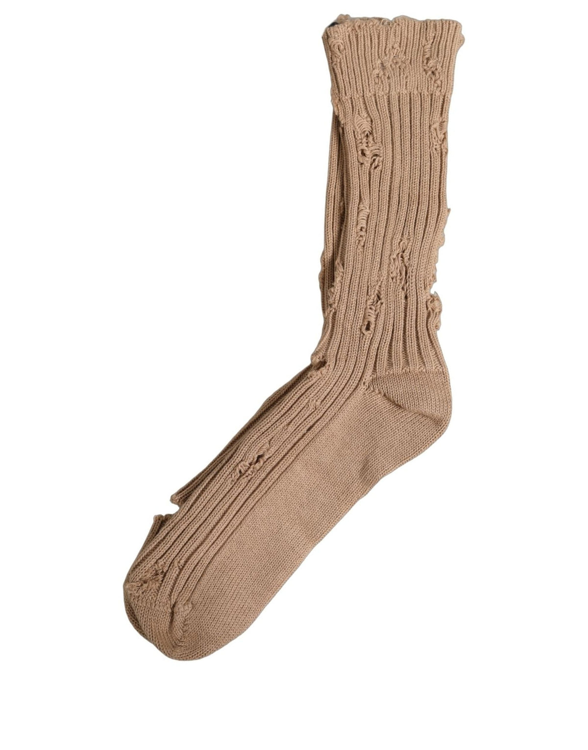 Chaussettes mi-mollet Dolce & Gabbana en coton beige effet usé