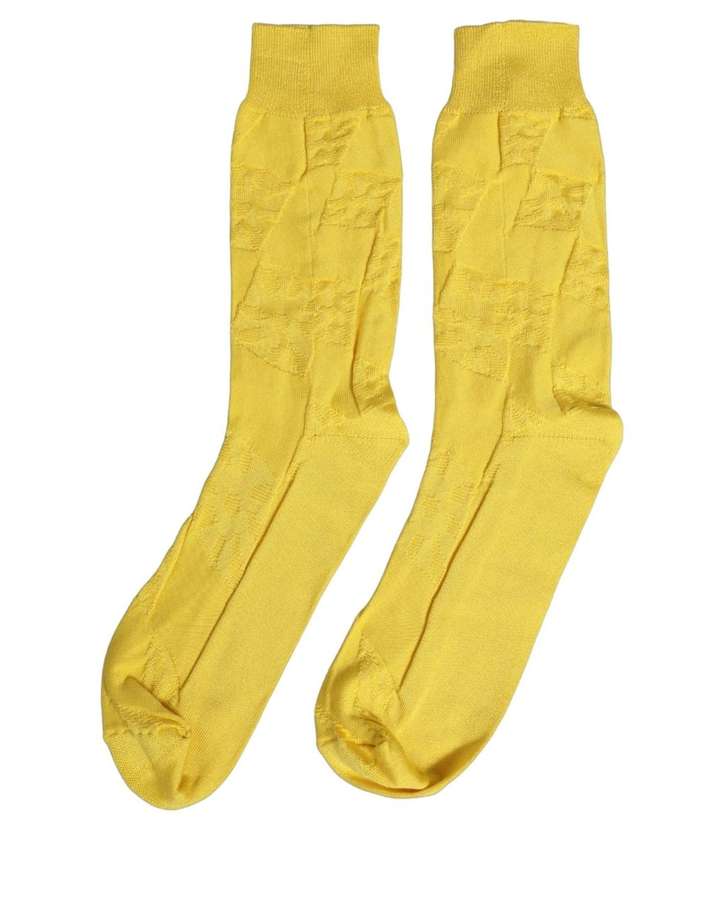 Dolce & Gabbana Herren gelbe Socken aus 100 % Seide, wadenhoch, als Accessoire