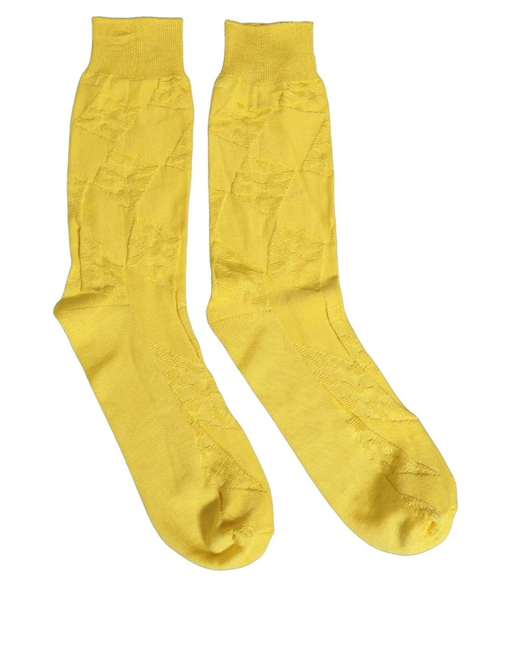 Dolce & Gabbana Herren gelbe Socken aus 100 % Seide, wadenhoch, als Accessoire