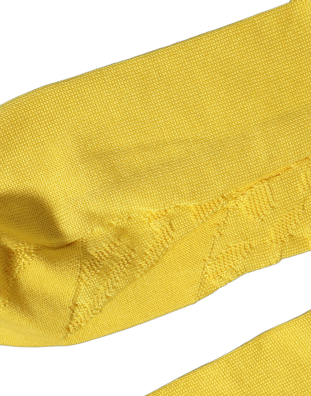 Dolce & Gabbana Herren gelbe Socken aus 100 % Seide, wadenhoch, als Accessoire