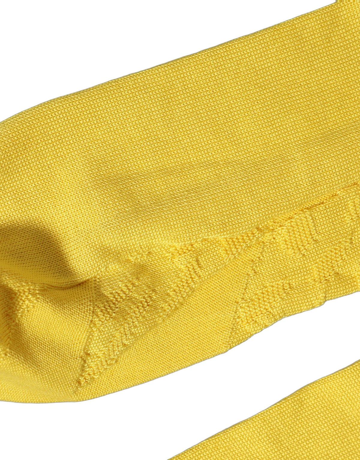 Dolce & Gabbana Herren gelbe Socken aus 100 % Seide, wadenhoch, als Accessoire