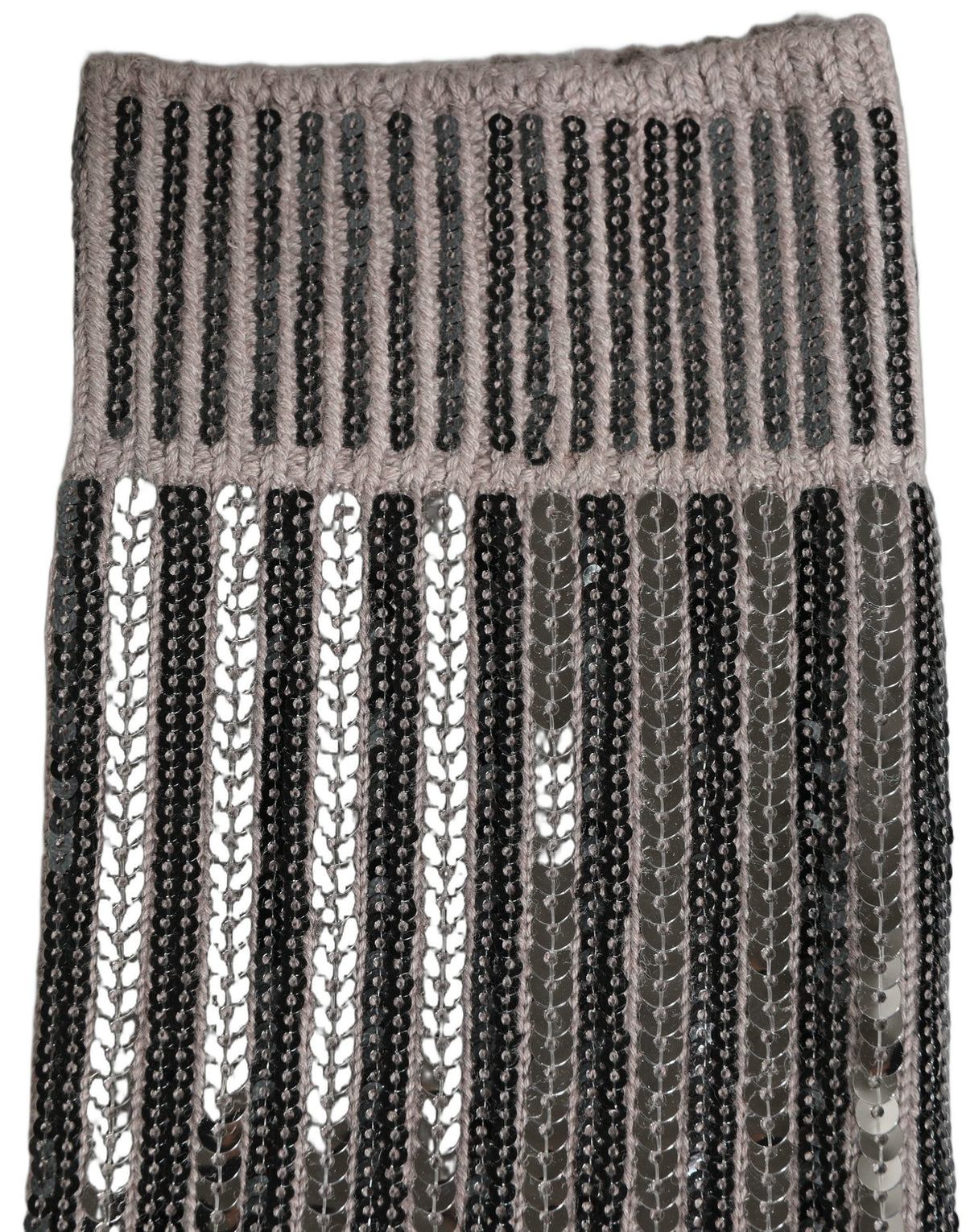 Chaussettes mi-mollet Dolce & Gabbana en tricot de coton gris à sequins
