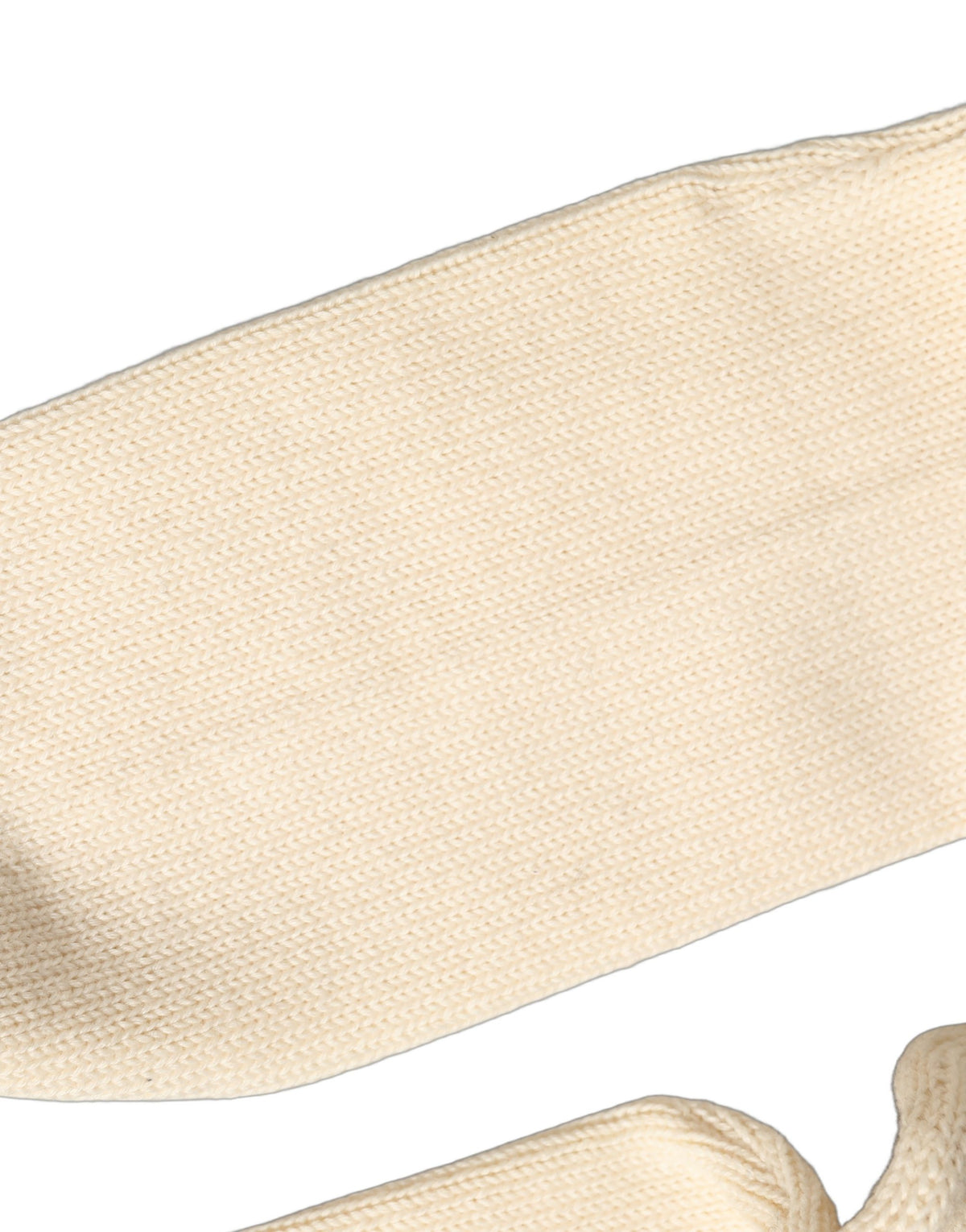 Dolce & Gabbana Off-White Socken Mit Pailletten Und Baumwolle In Halber Wadenlänge