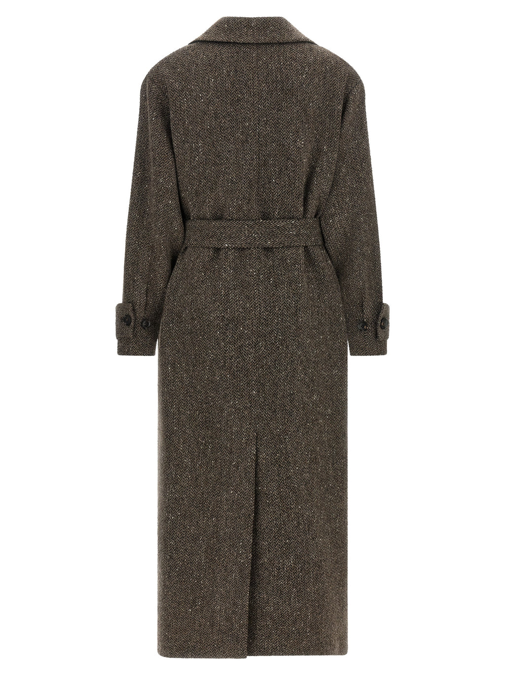 Kiton Brauner Mantel aus Schurwolle