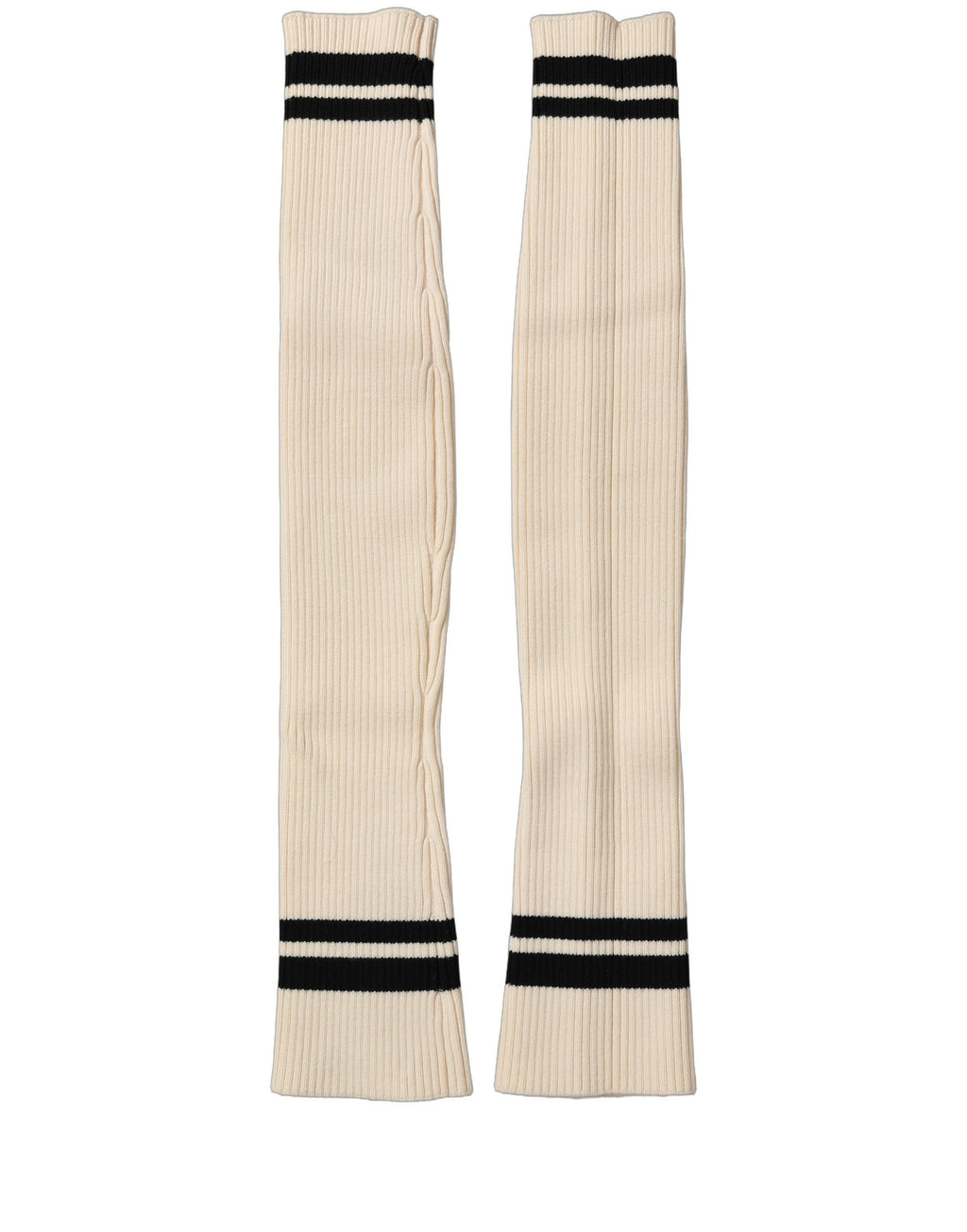 Chaussettes accessoires chauffe-jambes mi-cuisses en laine crème Dolce & Gabbana