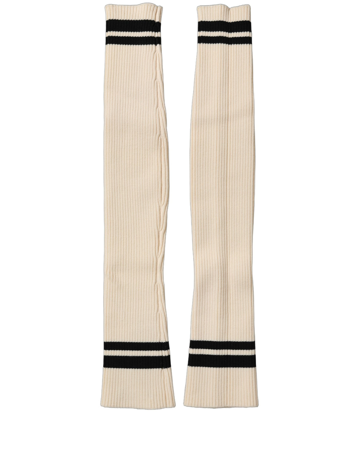 Chaussettes accessoires chauffe-jambes mi-cuisses en laine crème Dolce & Gabbana
