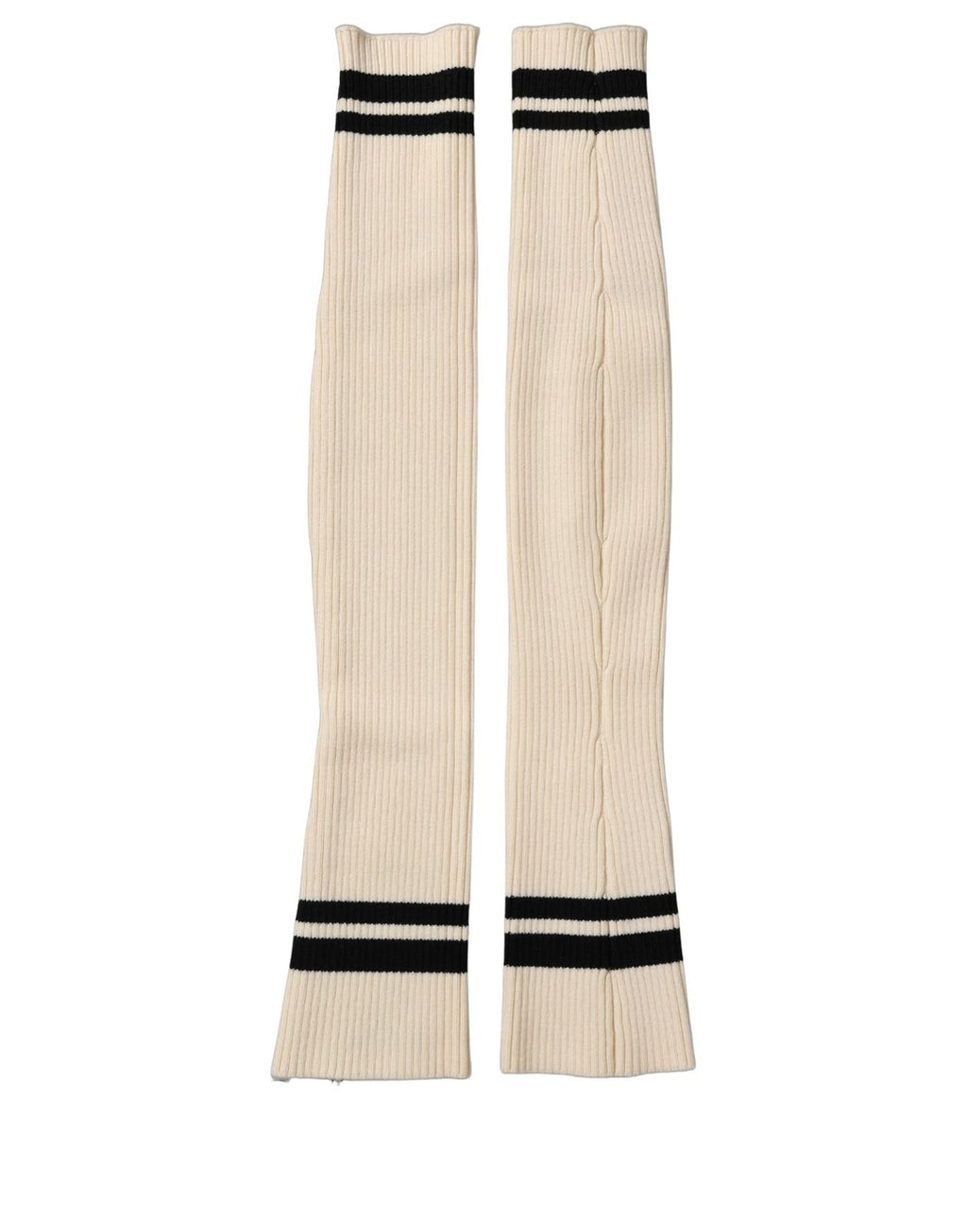 Chaussettes accessoires chauffe-jambes mi-cuisses en laine crème Dolce & Gabbana