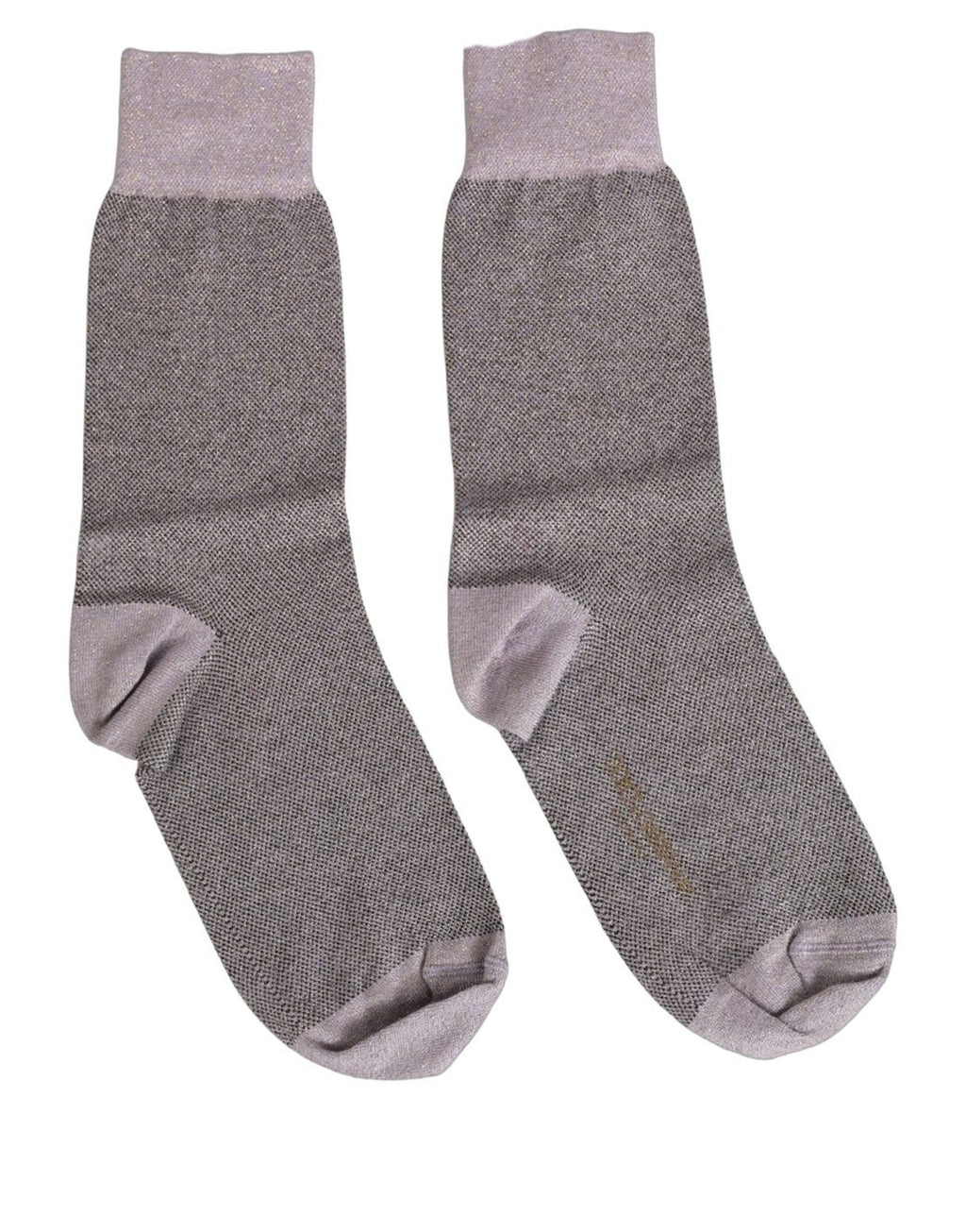 Dolce & Gabbana Anthrazitfarbene Logo-Socken für Damen, wadenlang