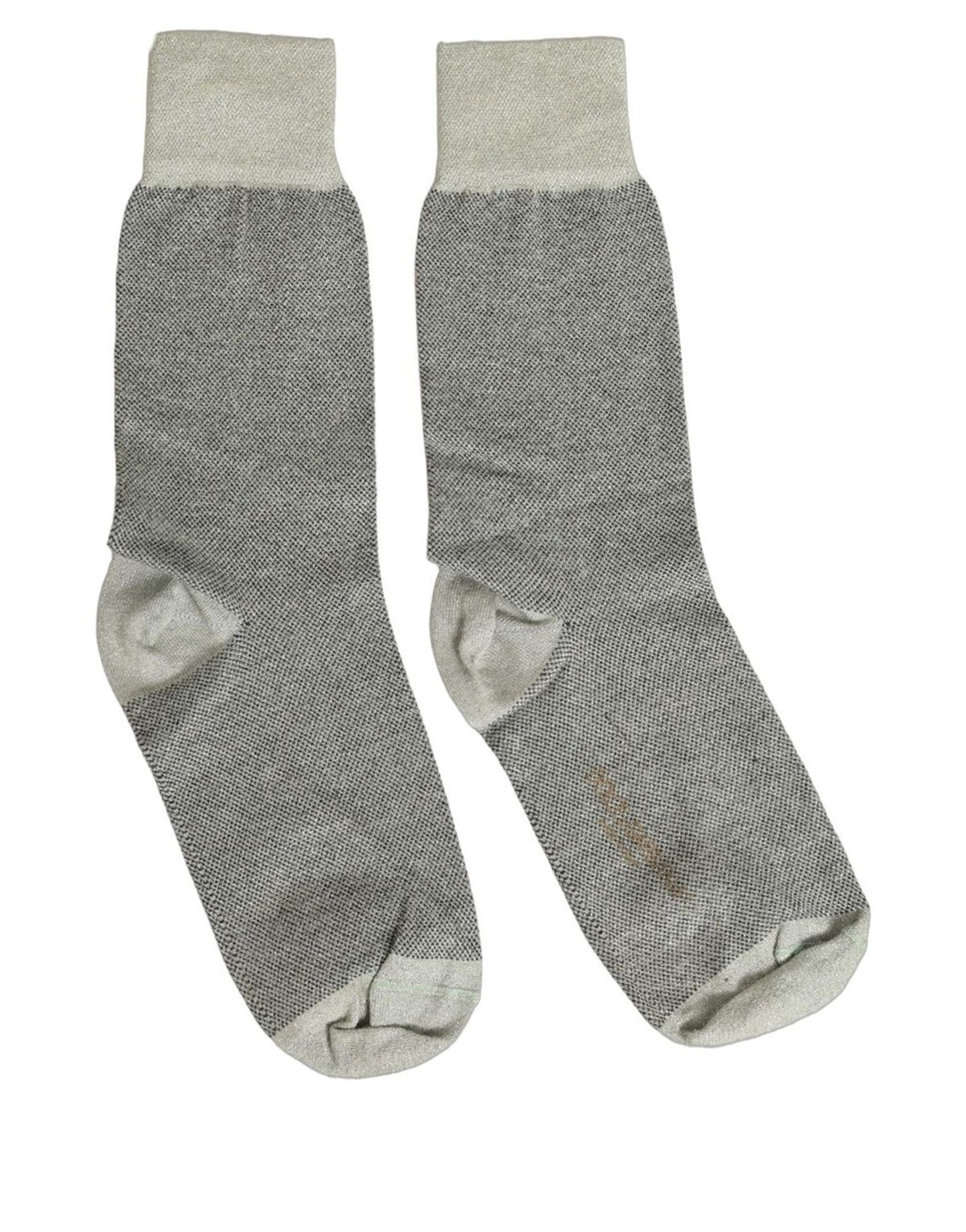 Dolce & Gabbana Anthrazitgraue Logo-Wadenlange Damen-Socken