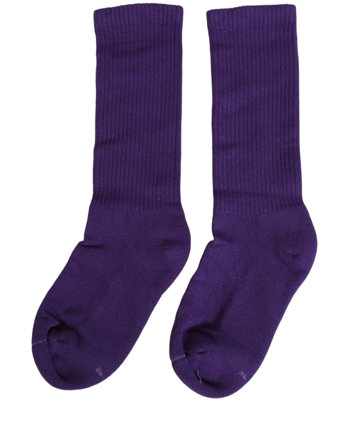 Chaussettes mi-mollet pour femme Dolce & Gabbana en coton violet côtelé