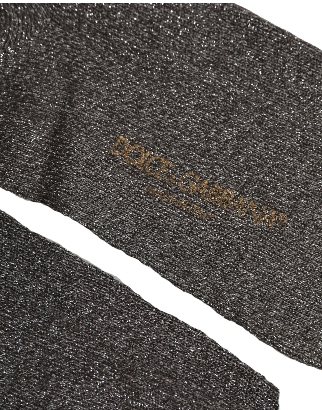 Dolce & Gabbana Dunkelgraue Viskose-Logo-Wadenhohe Socken