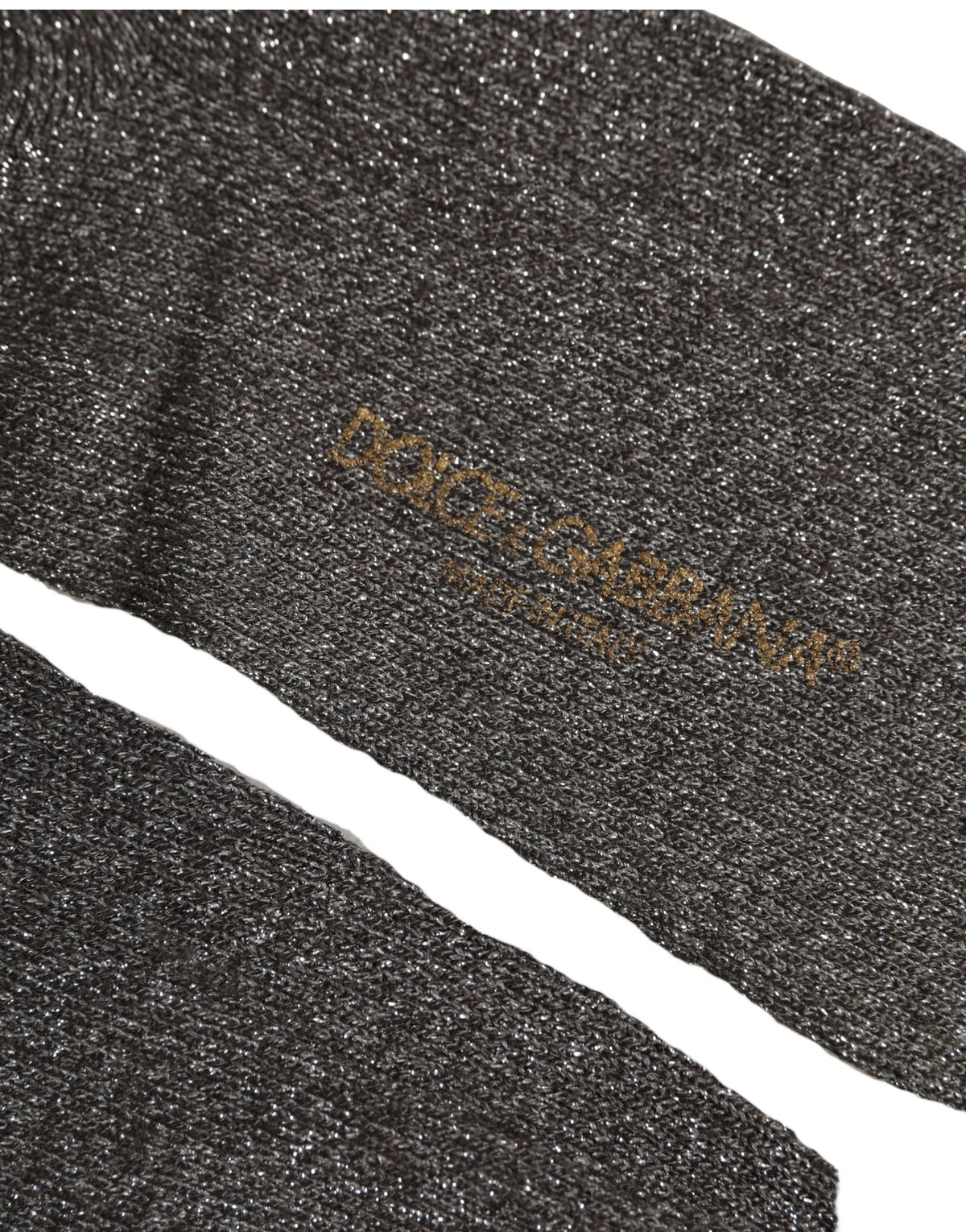 Dolce & Gabbana Dunkelgraue Viskose-Logo-Wadenhohe Socken