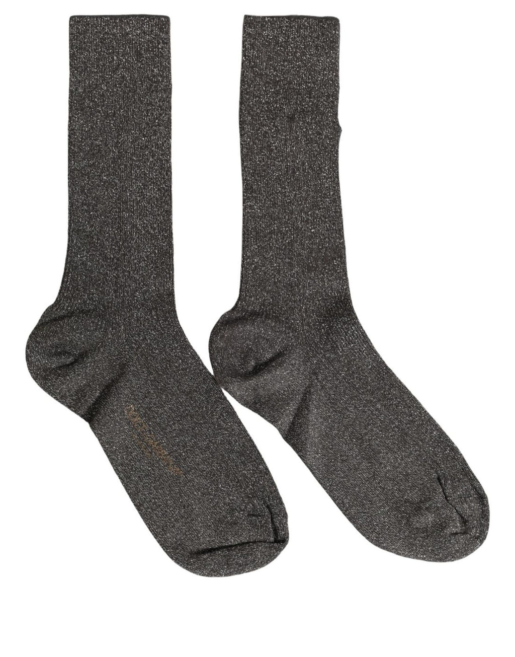 Dolce & Gabbana Dunkelgraue Viskose-Logo-Wadenhohe Socken