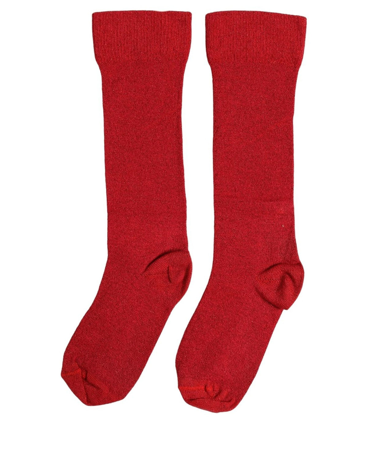 Dolce & Gabbana Rote Viskose DG Logo Wadenhohe Socken