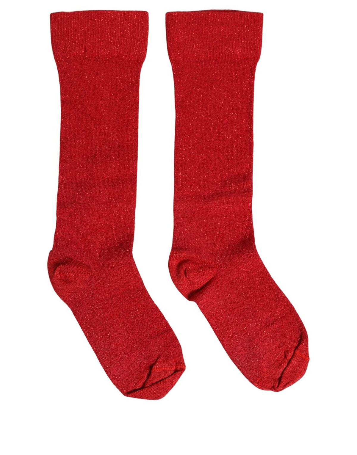 Dolce & Gabbana Rote Viskose DG Logo Wadenhohe Socken