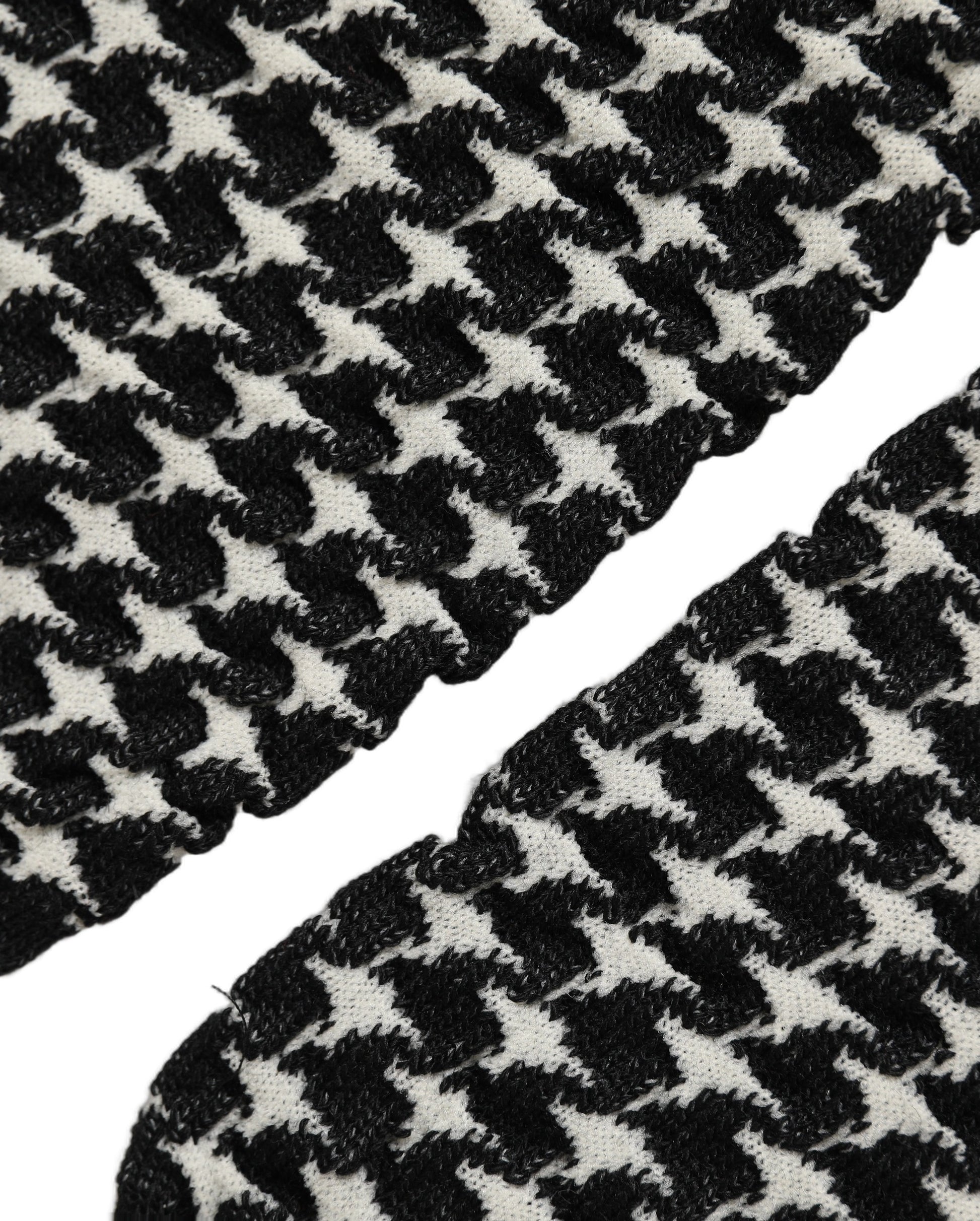 Dolce & Gabbana Black White Houndstooth Ankle Length Socks