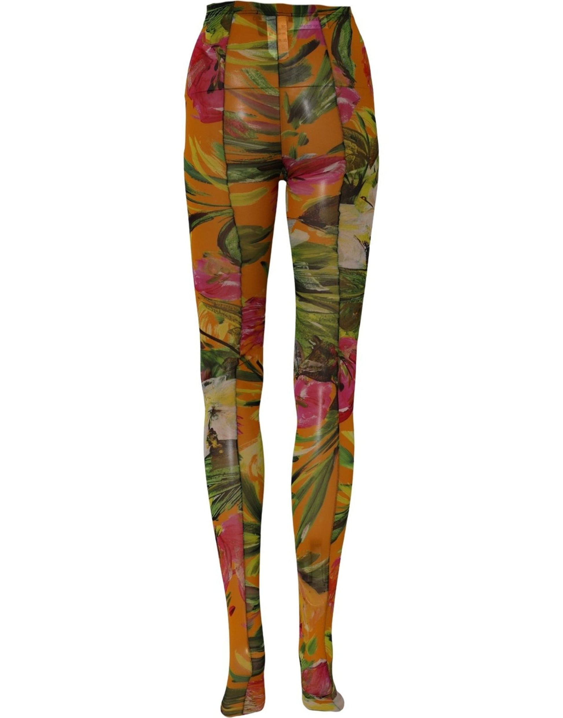 Dolce & Gabbana Floral Nylon Tights Stockings Multicolor Socks