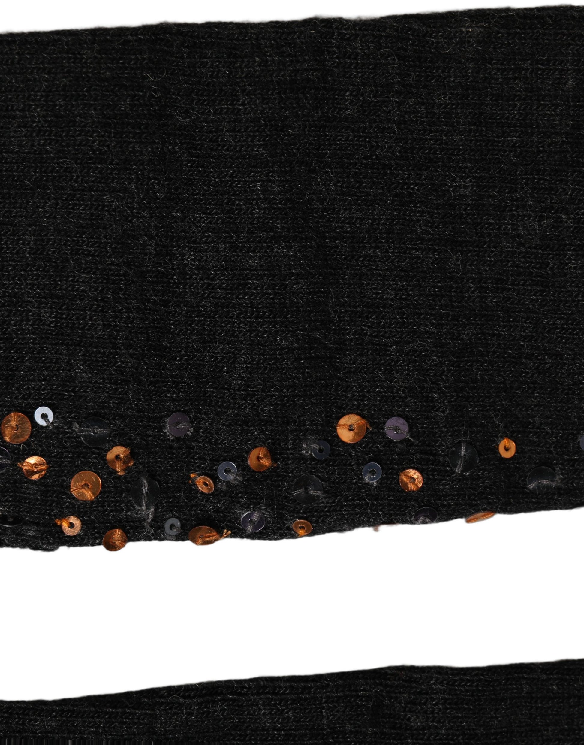 Dolce & Gabbana Dark Gray Sequined Wool Knee High Accessory Socks
