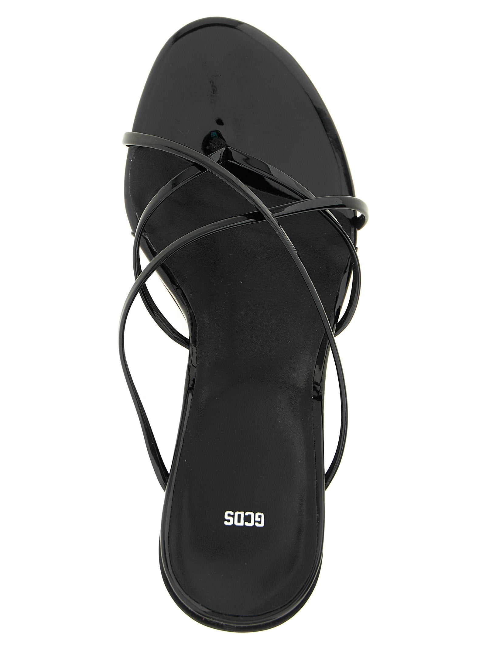 GCDS Black Polyethylene Stiletto Heel Sandals