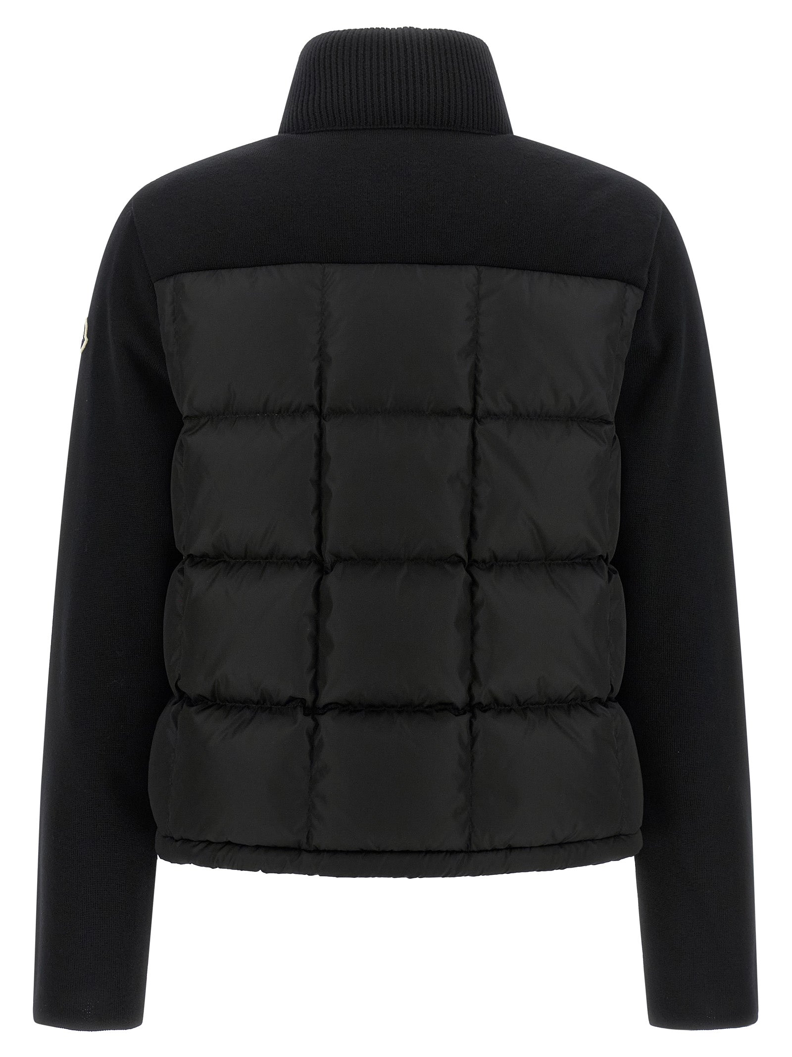 Moncler Black Virgin Wool Cardigan