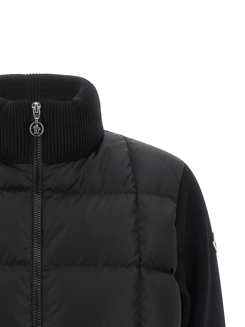Moncler Black Virgin Wool Cardigan