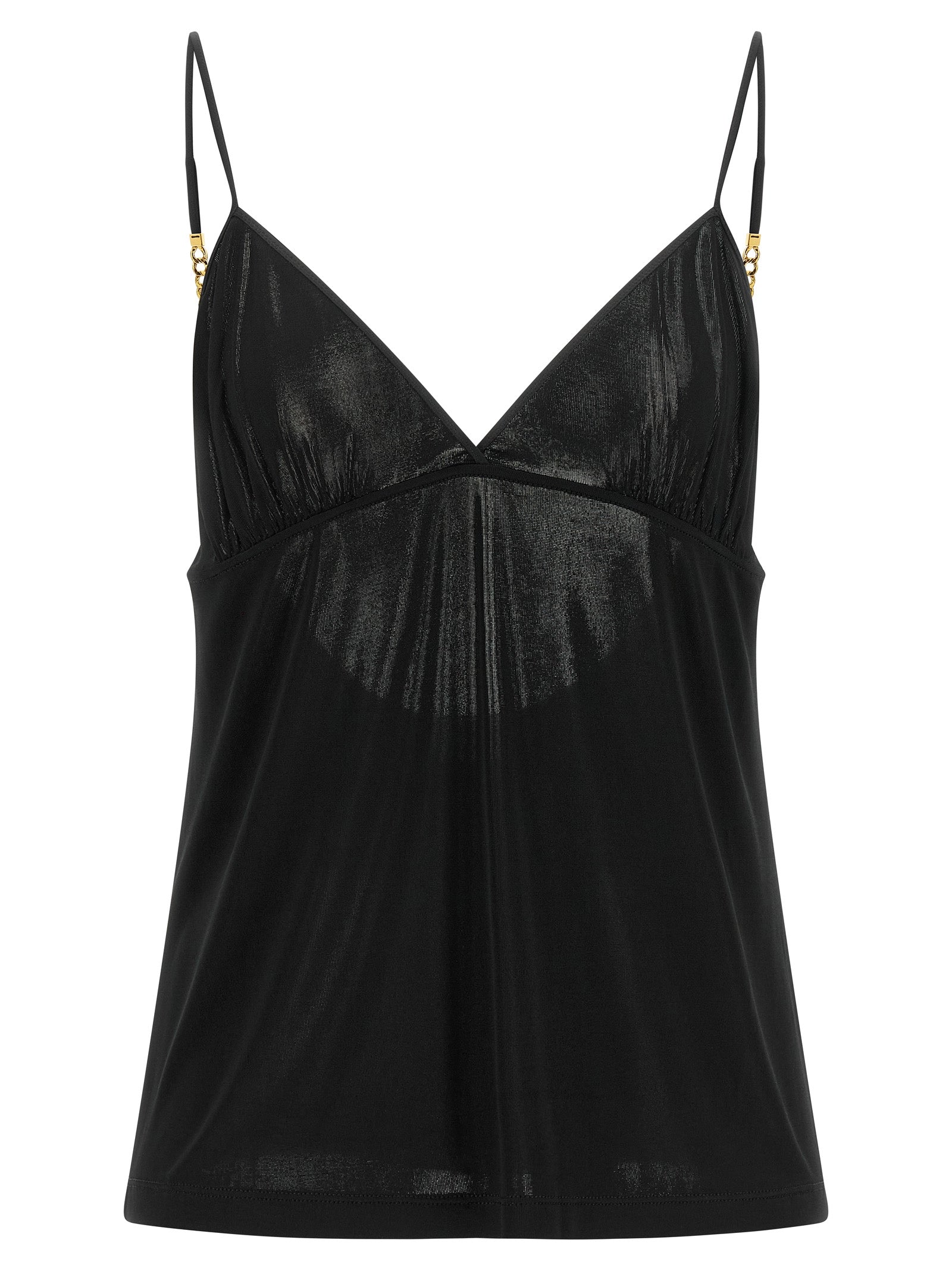 Saint Laurent Black Viscose Tank Tops