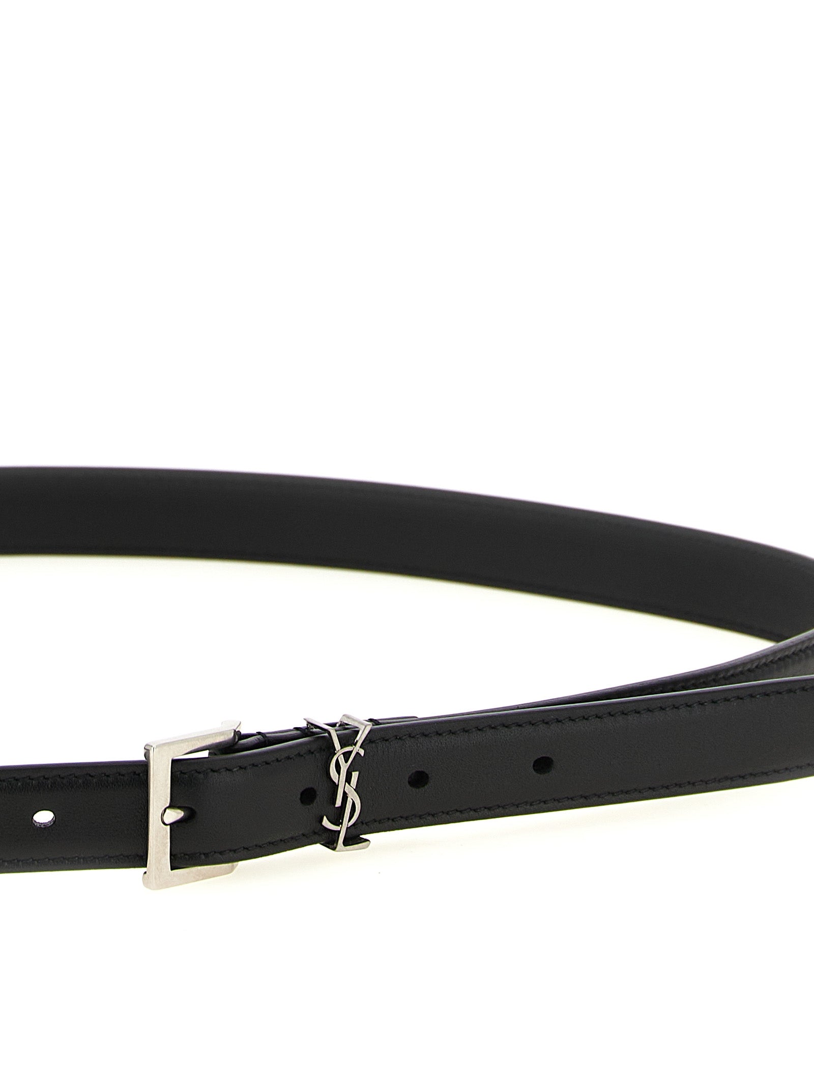 Saint Laurent Black Calfskin Regular Belt