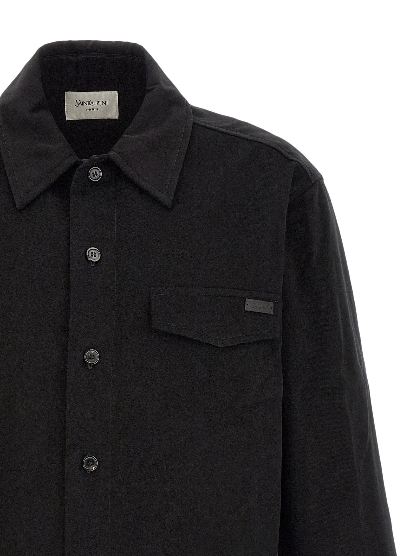 Saint Laurent Black Cotton Blouse