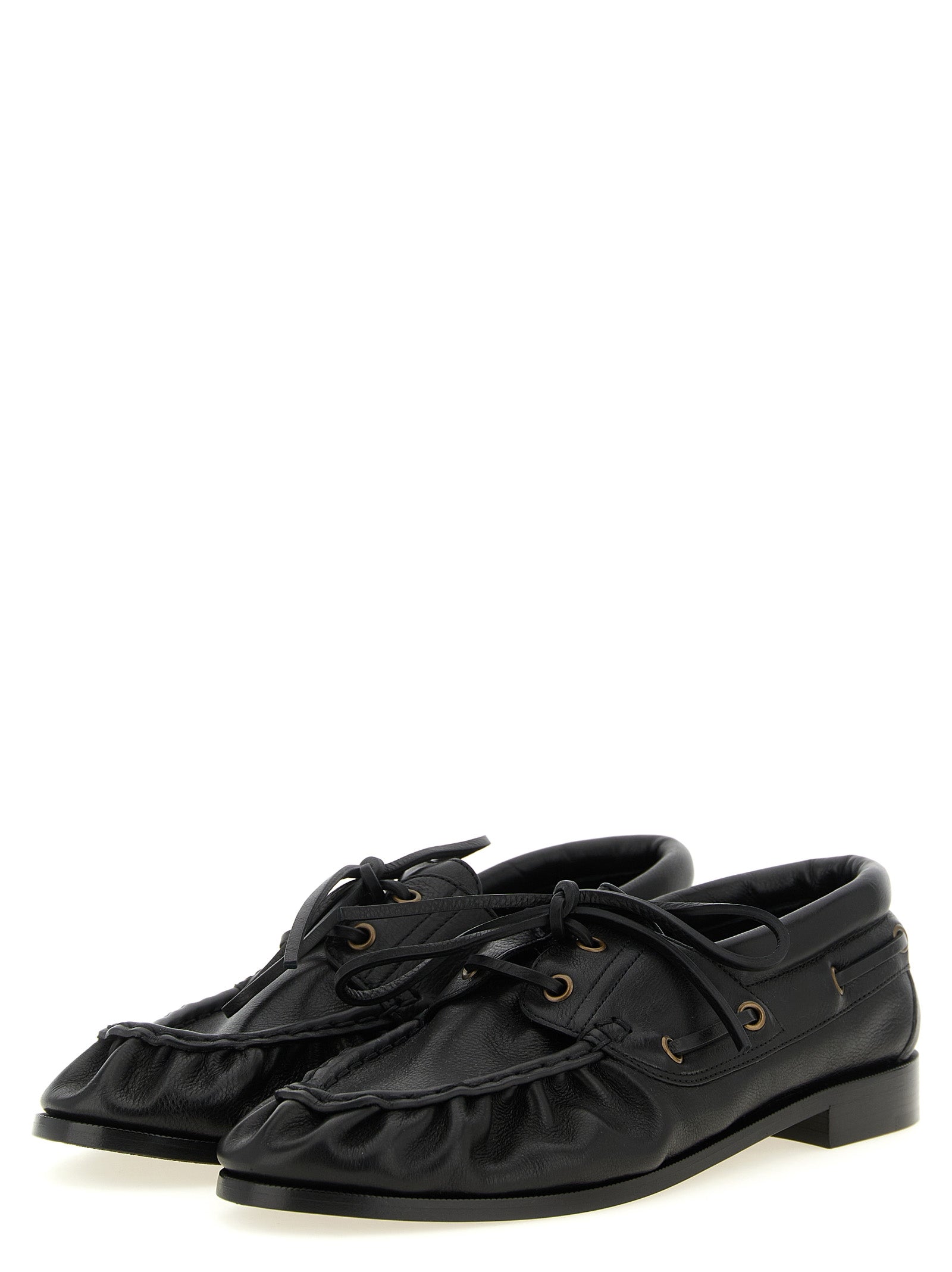 Saint Laurent Black Calfskin Slip-On Loafers