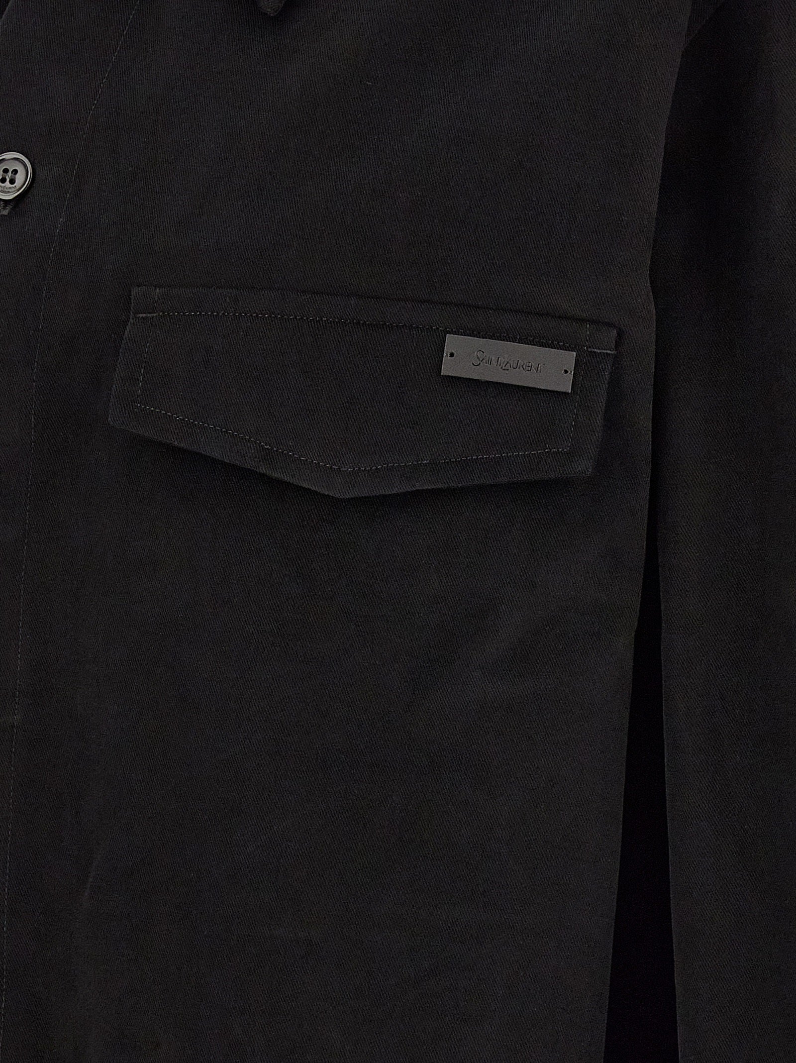 Saint Laurent Black Cotton Blouse