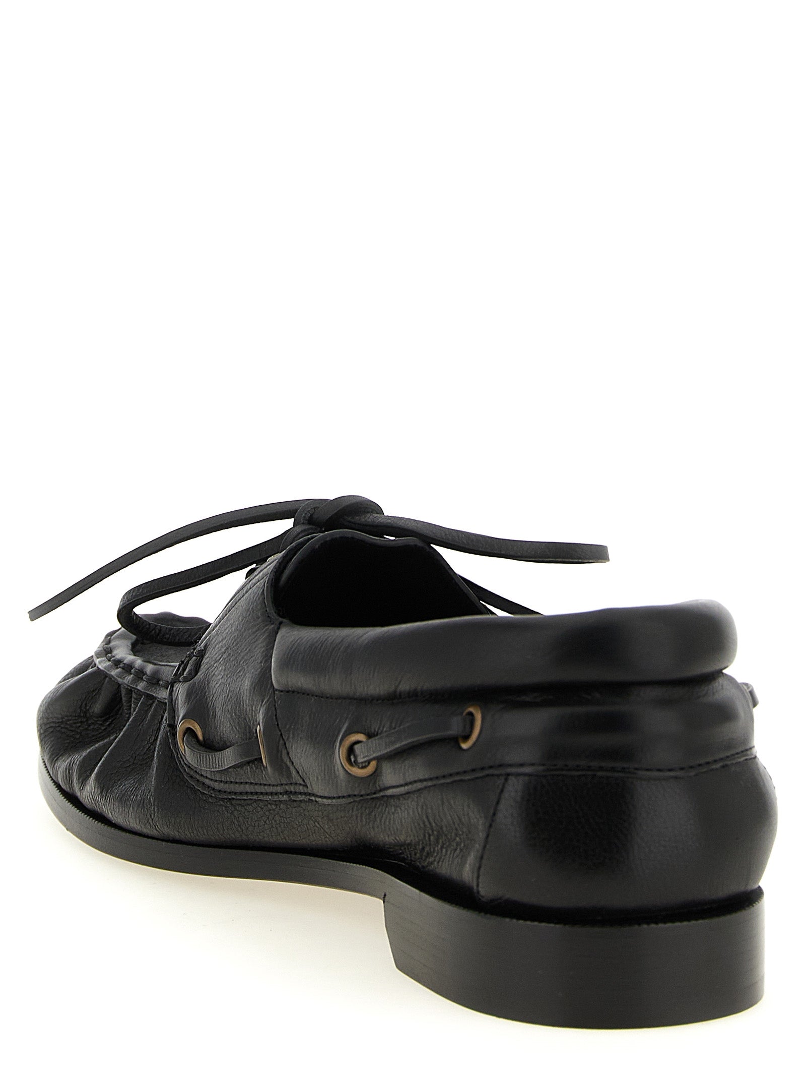 Saint Laurent Black Calfskin Slip-On Loafers