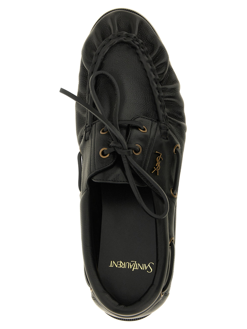 Saint Laurent Black Calfskin Slip-On Loafers
