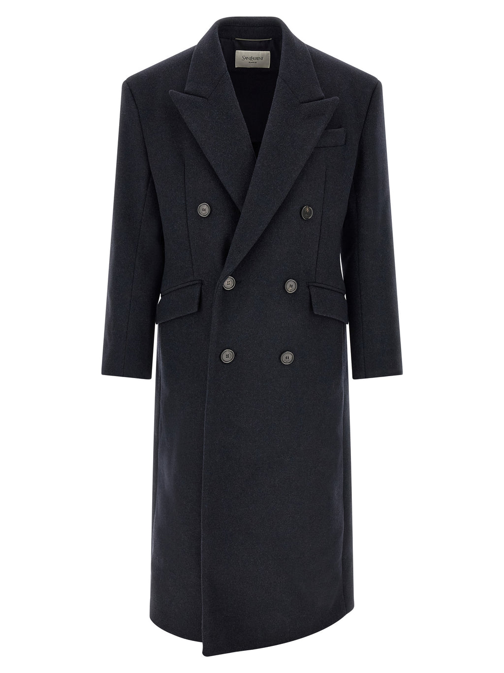 Saint Laurent Blue Wool Coat