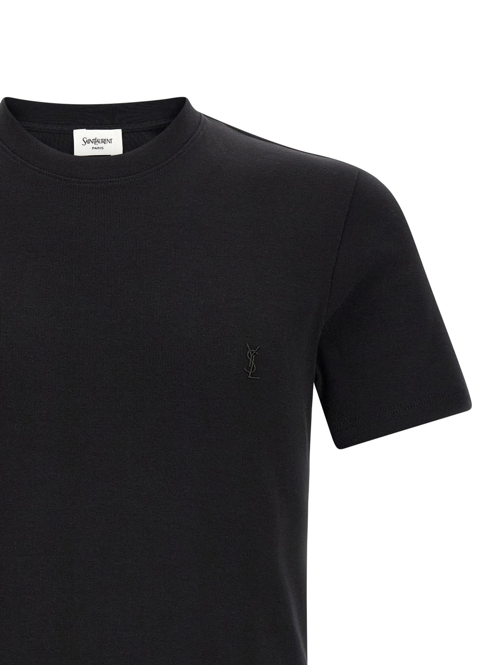 Saint Laurent Black Cotton T-Shirt