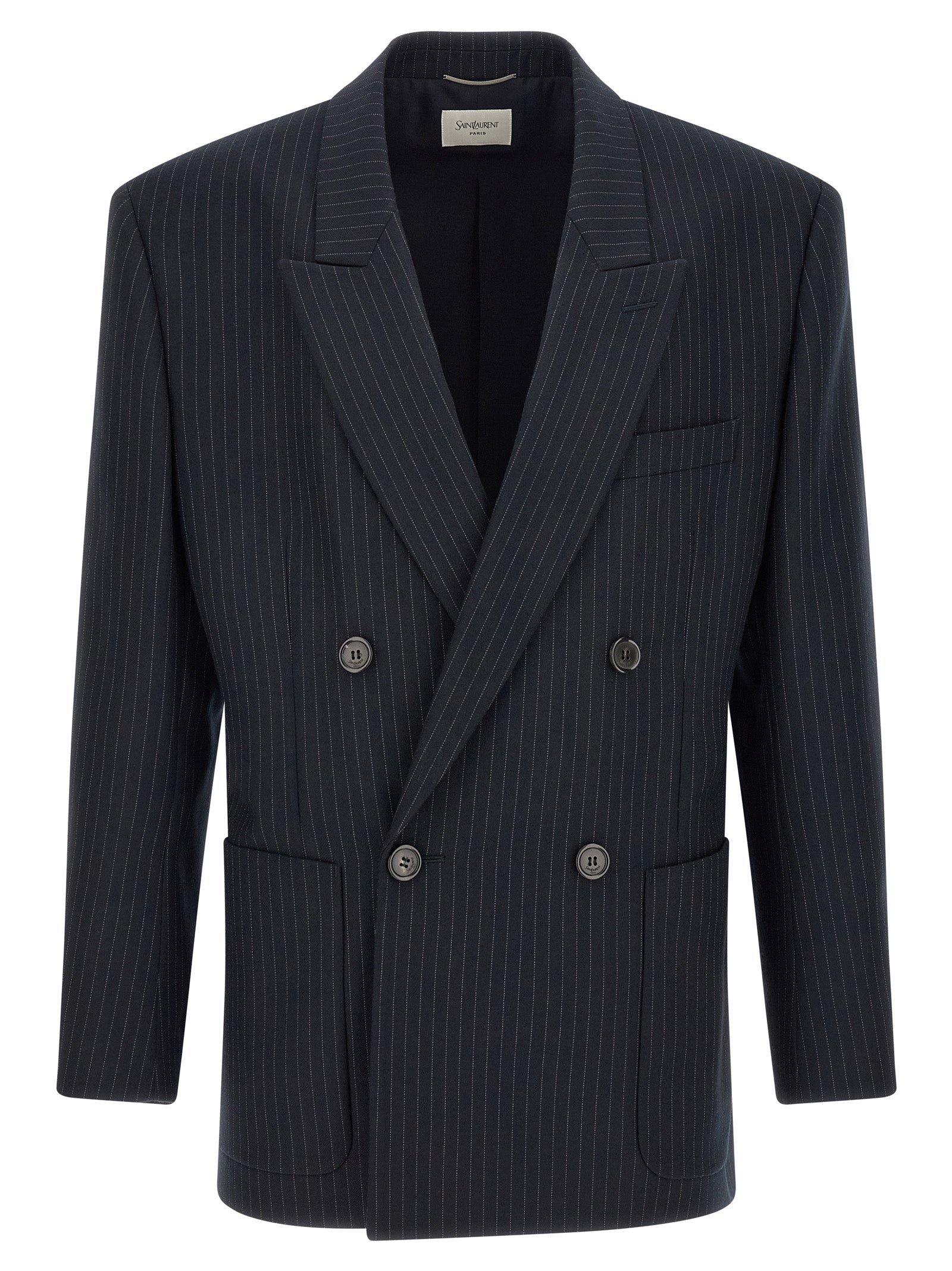 Saint Laurent Blue Wool Blazer