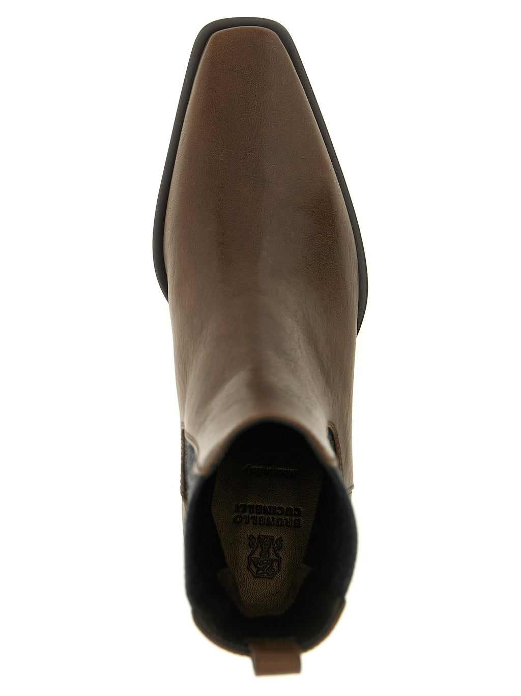 Brunello Cucinelli Brown Cowhide Chelsea Boots