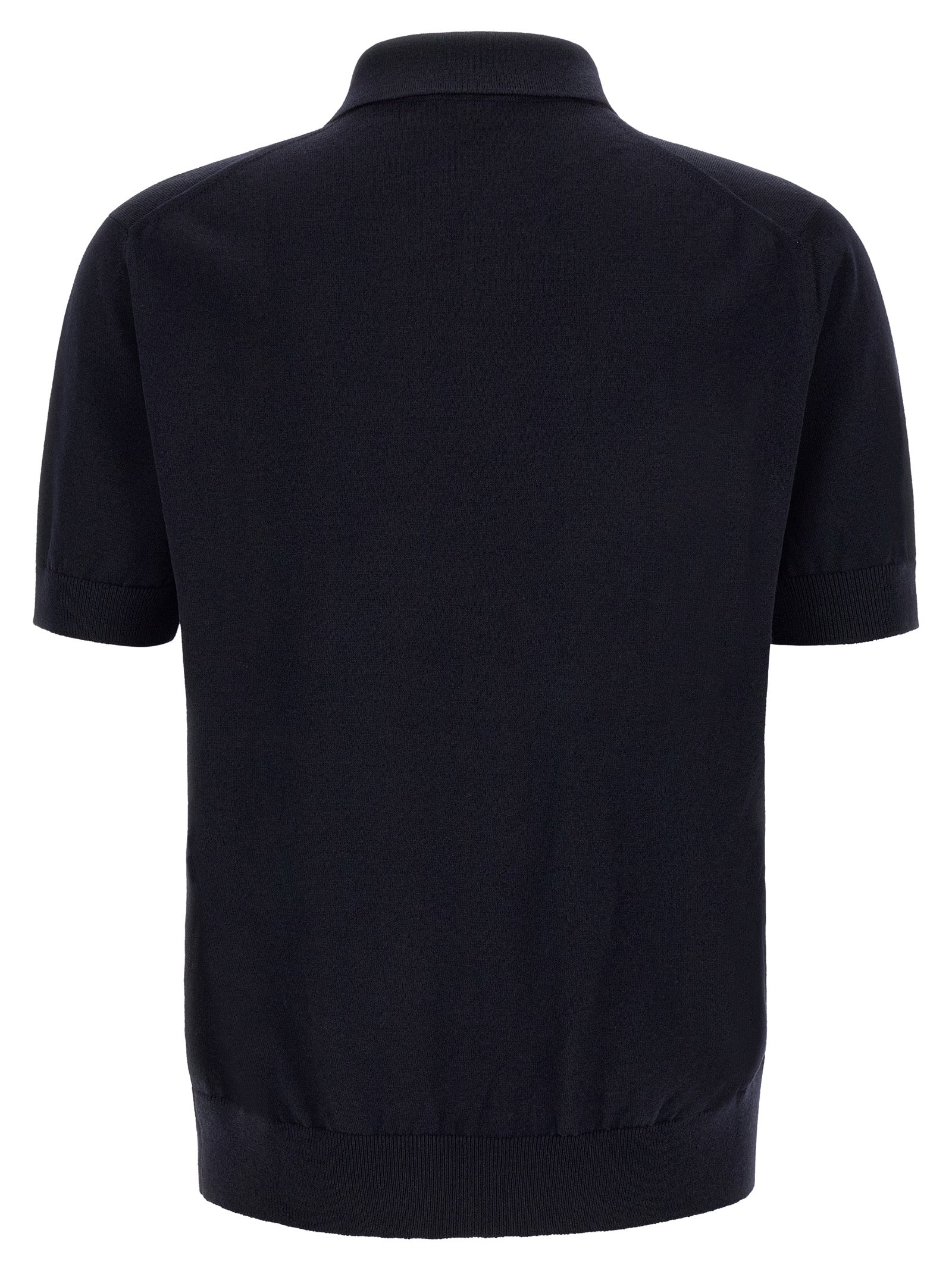 Dolce & Gabbana Blue Virgin Wool Polo Shirt