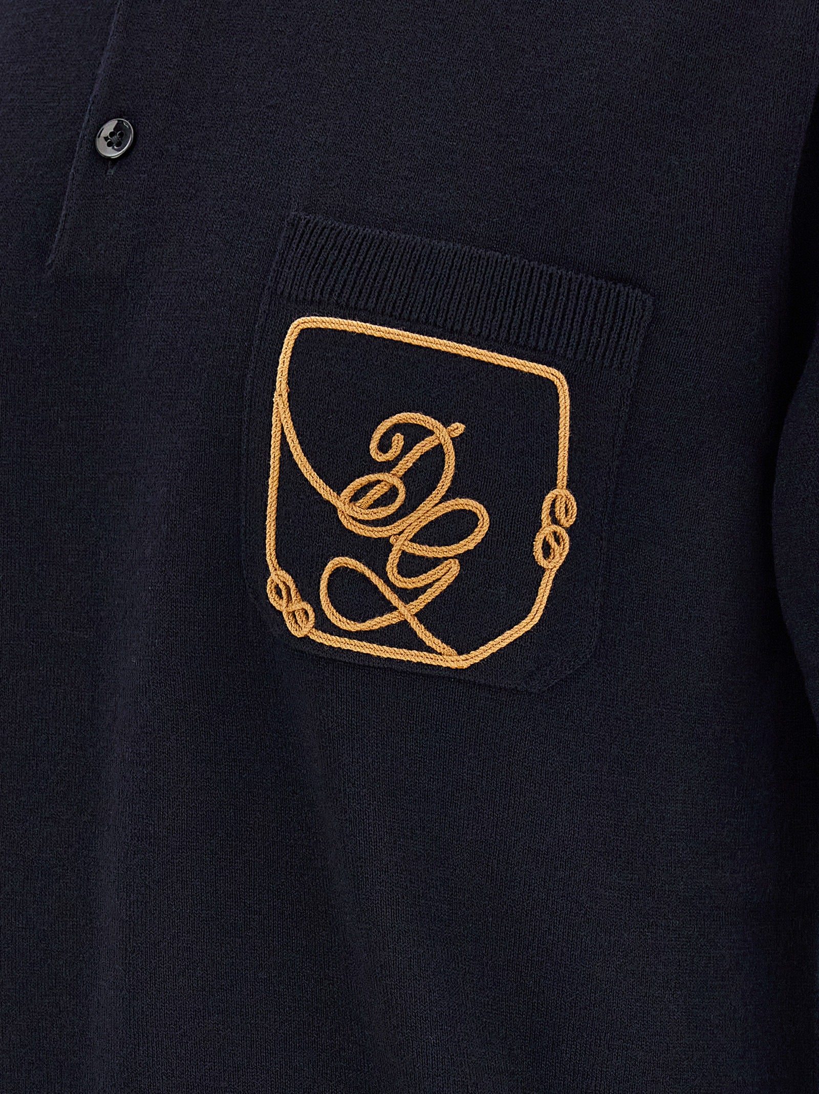 Dolce & Gabbana Blue Virgin Wool Polo Shirt