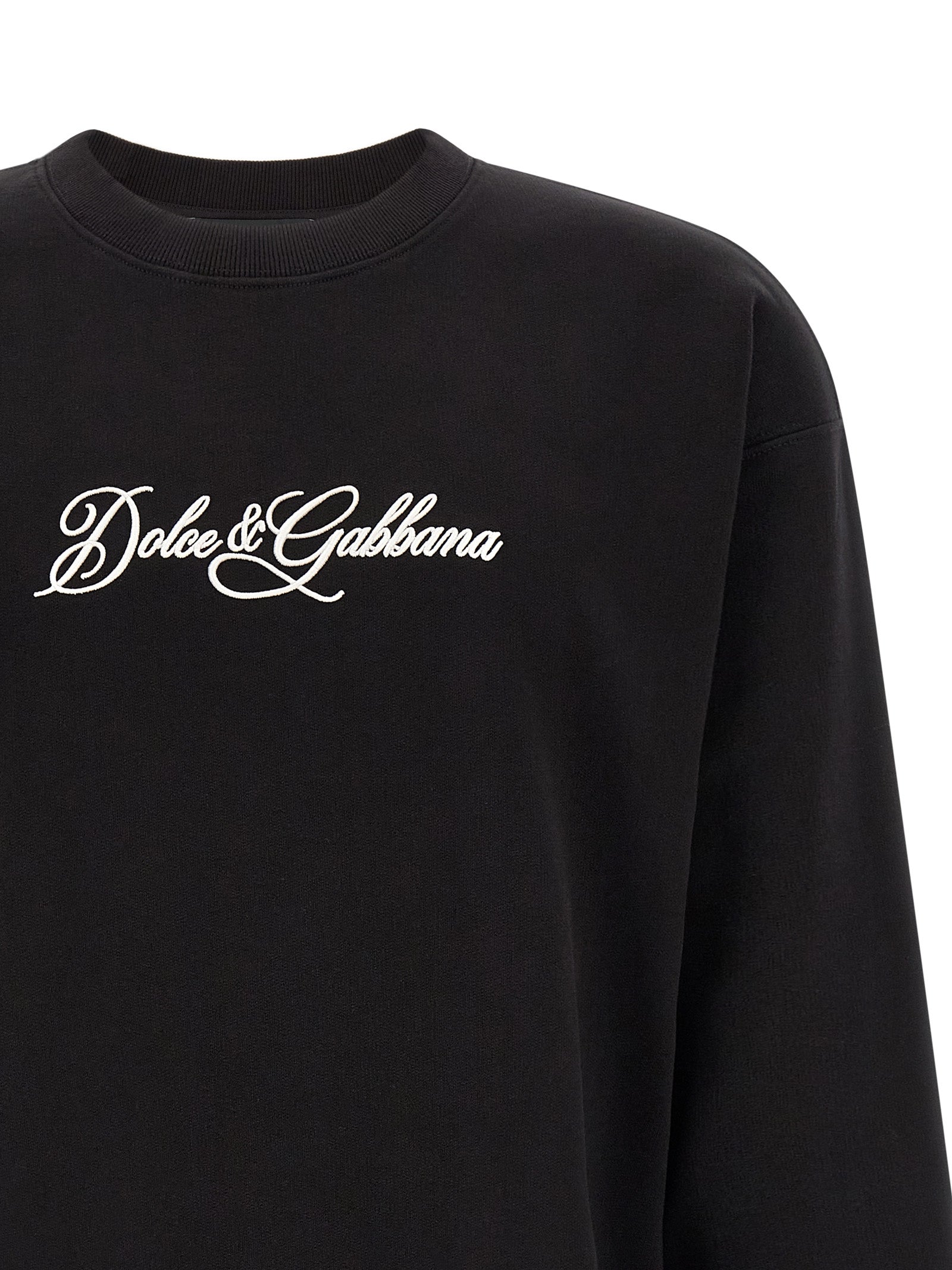 Dolce & Gabbana Black Cotton Sweatshirt