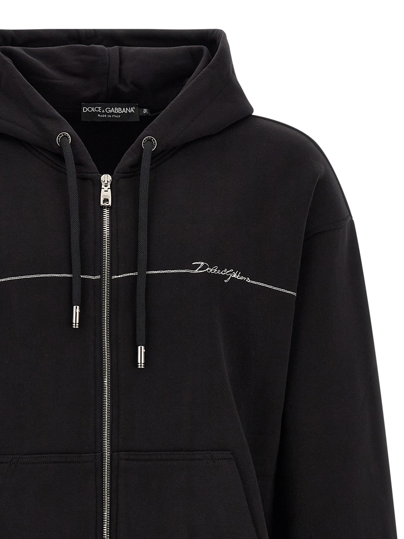Dolce & Gabbana Black Cotton Sweatshirt