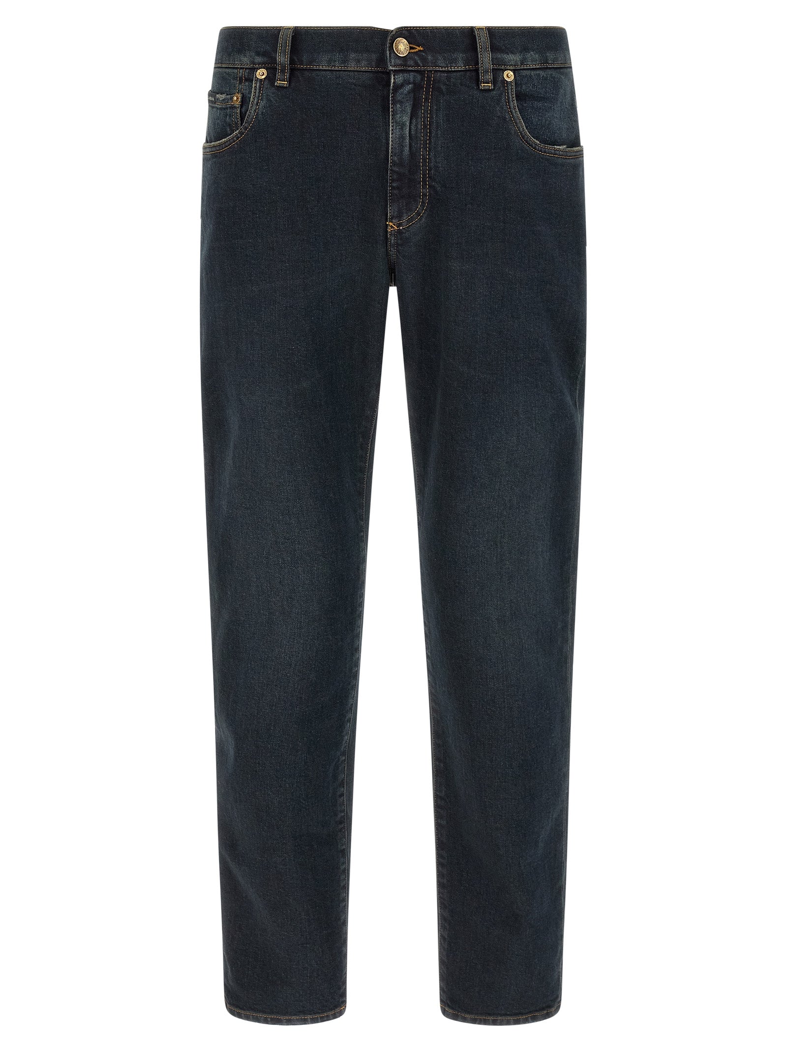 Dolce & Gabbana Blue Cotton Skinny Jeans