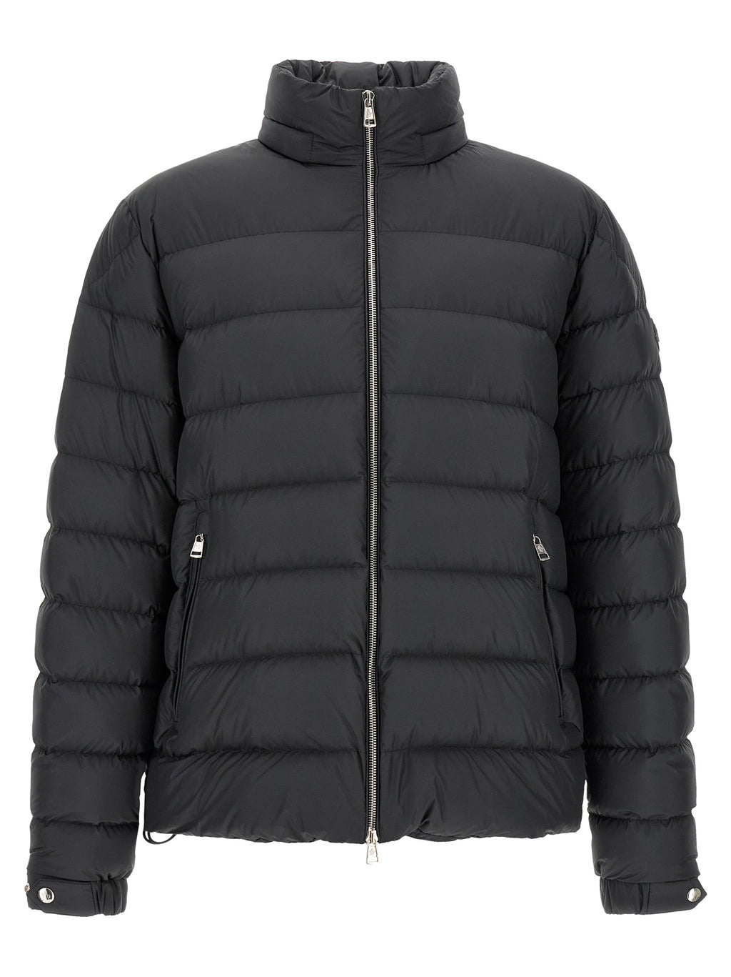 Moncler Schwarze, knöchellange Jacke aus Polyester