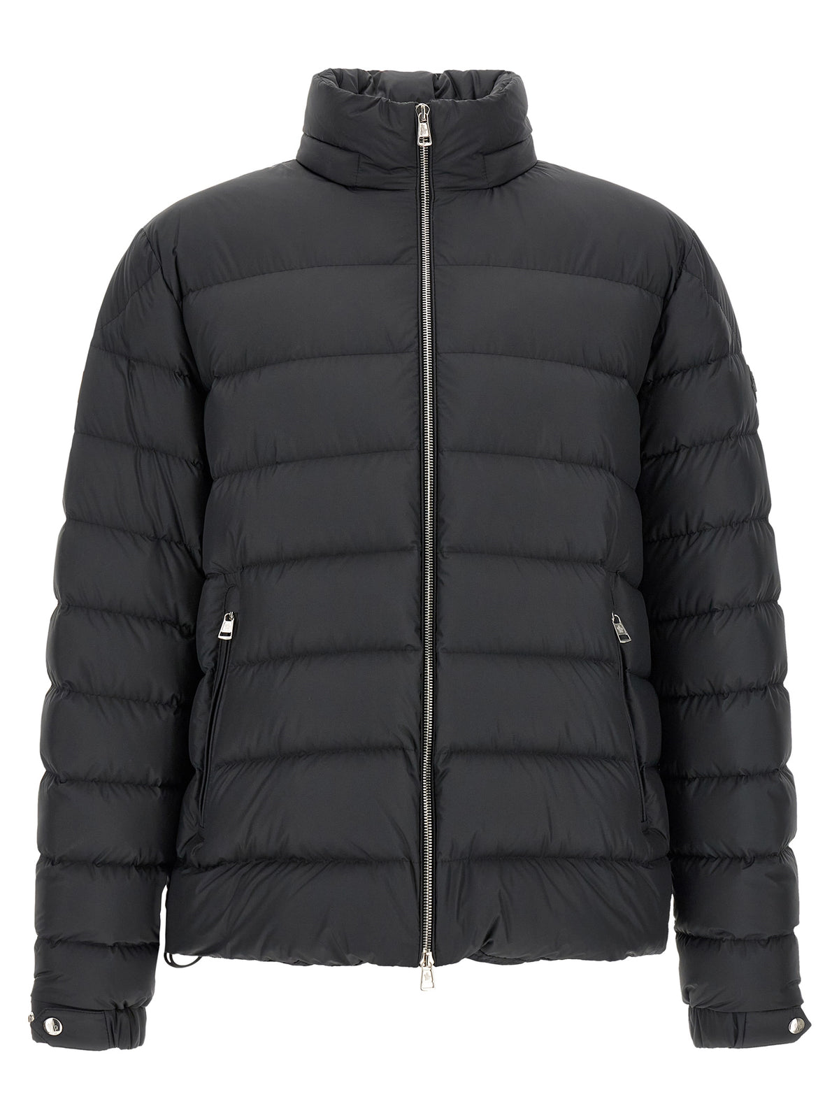 Moncler Schwarze, knöchellange Jacke aus Polyester