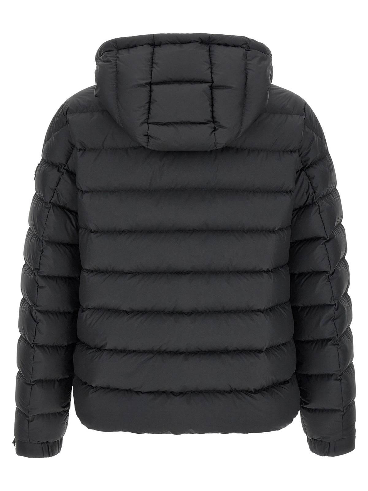 Moncler Schwarze, knöchellange Jacke aus Polyester