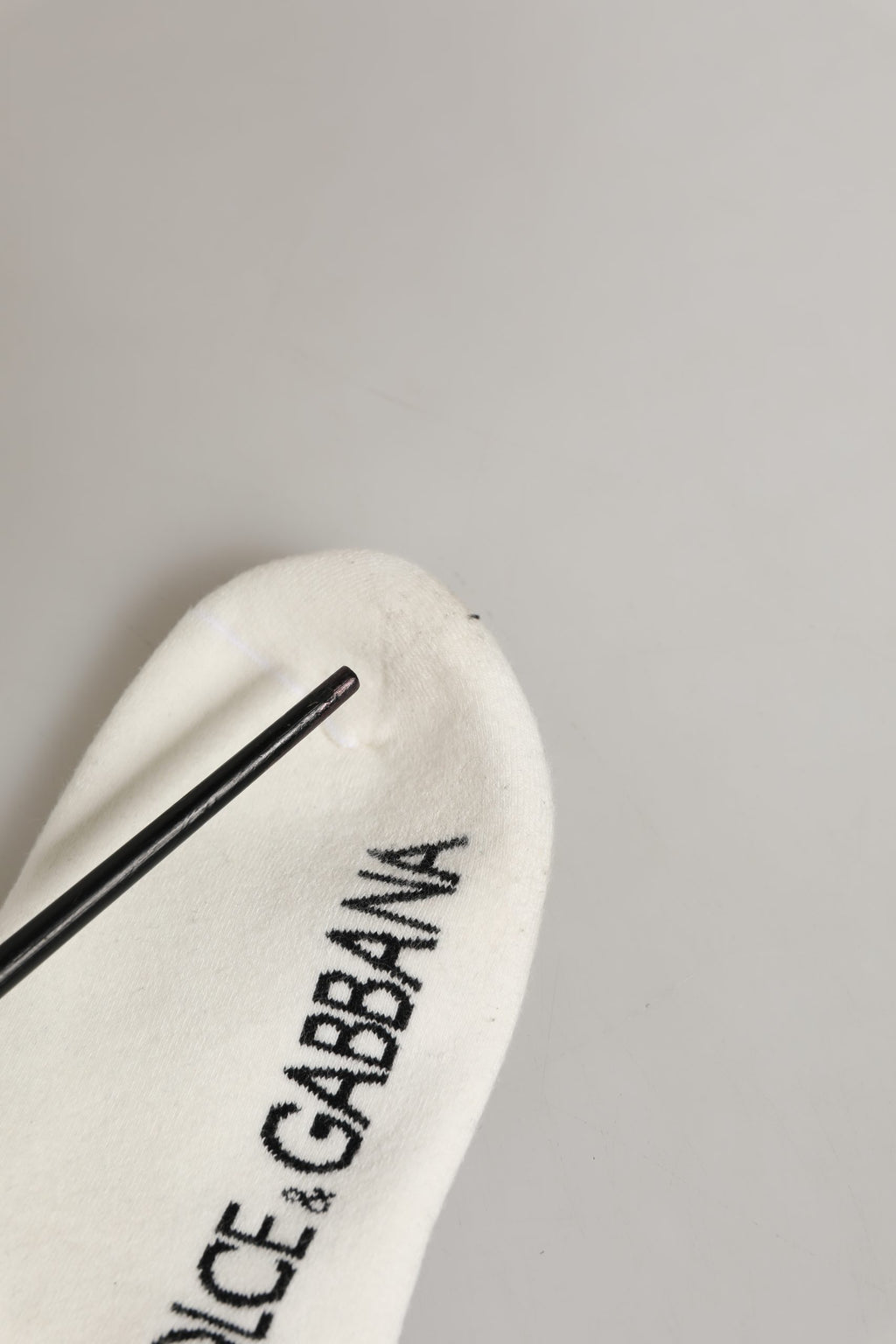 Dolce & Gabbana White Black Cotton Ankle Length DG Logo Socks