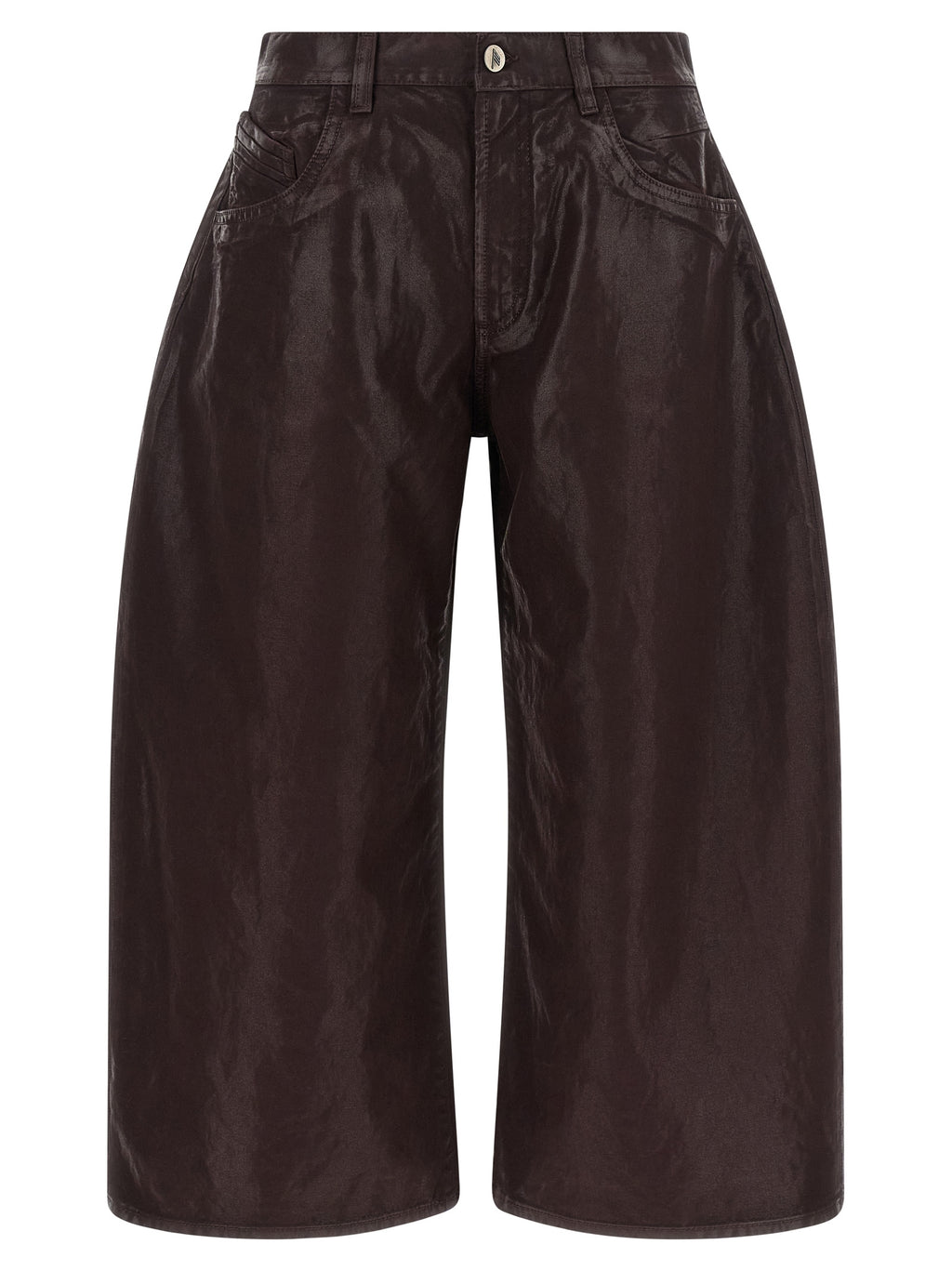 The Attico Purple Cotton Cropped Pants