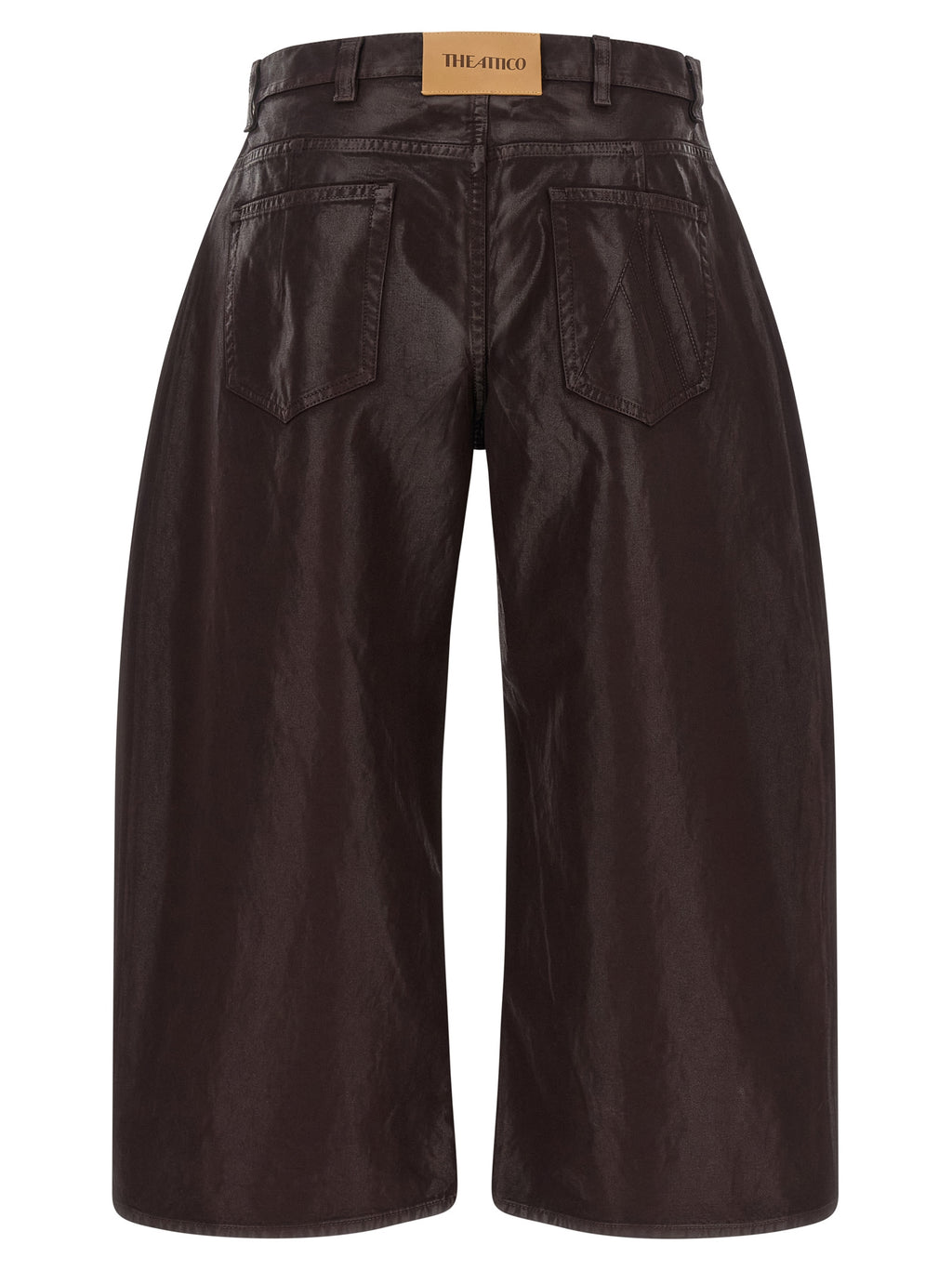 The Attico Purple Cotton Cropped Pants