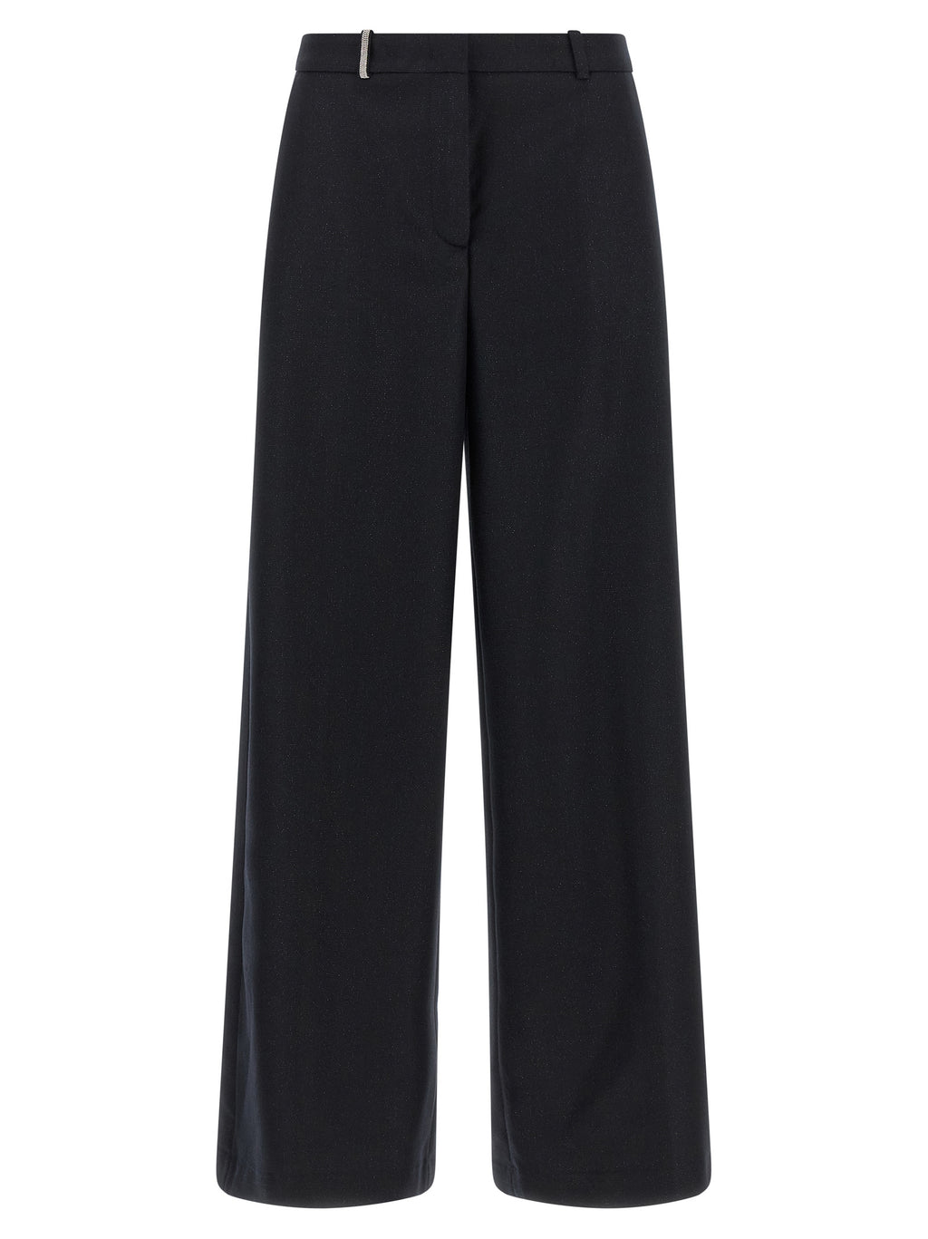 Peserico Blue Virgin Wool Casual Pants