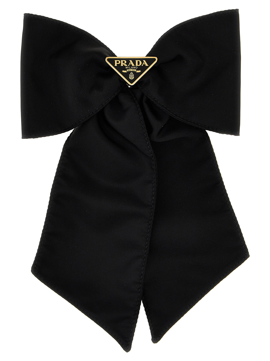 Prada Black Brass Hair Clip